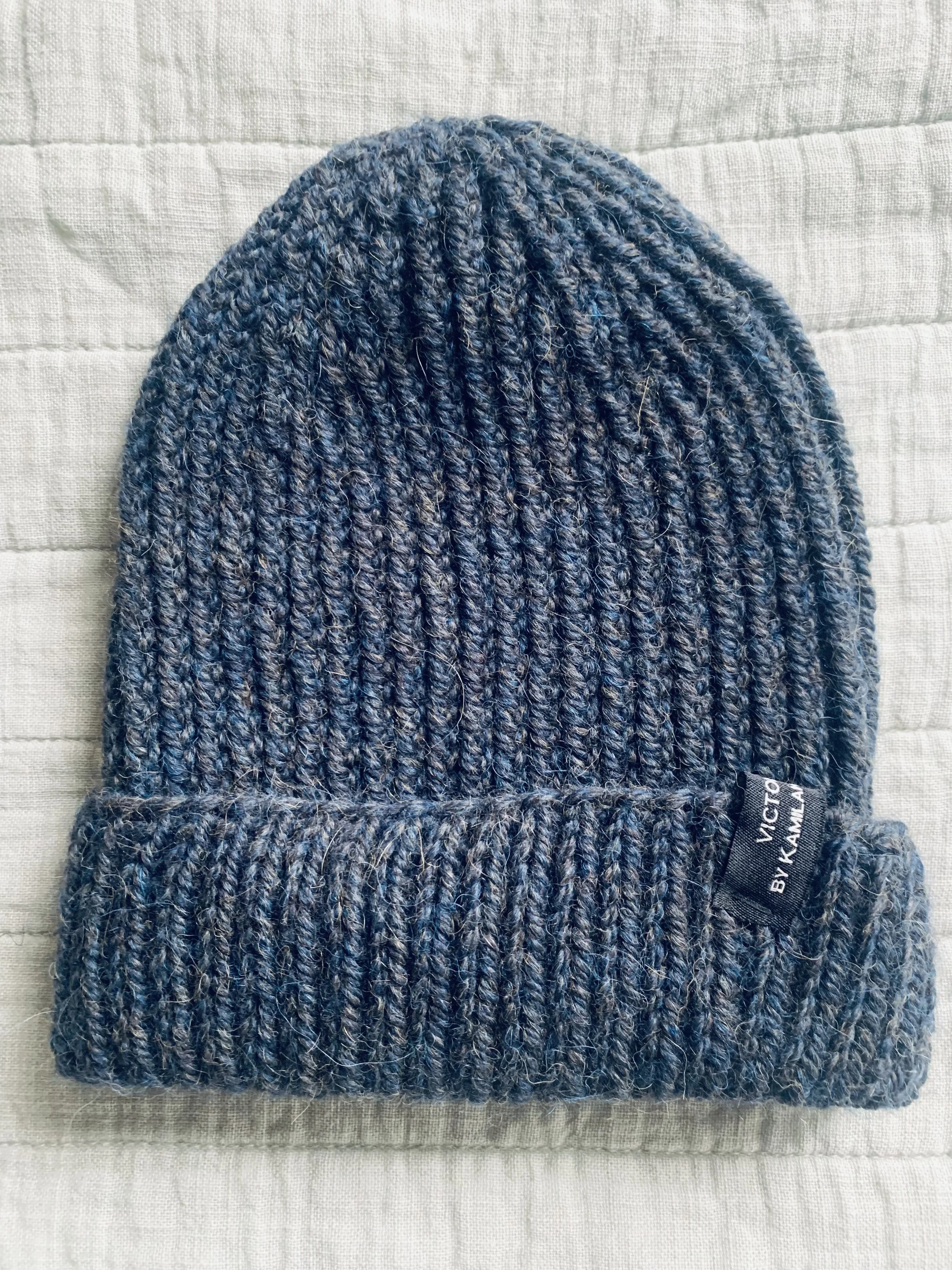 1x1 Ribbed Hat, 100% Andean Highland Wool, Adult