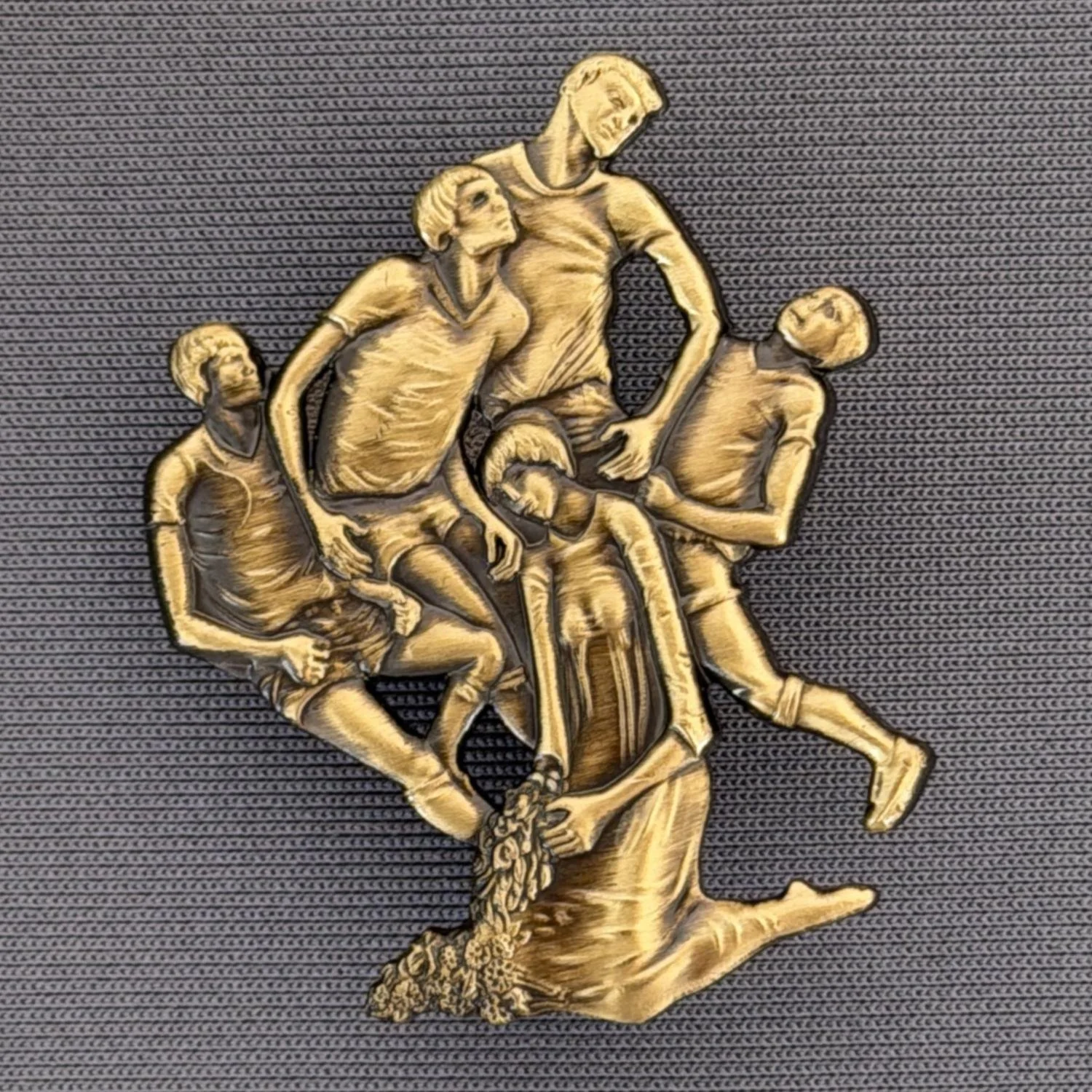 Reference Number: BCFIR010
Size: H 39.4 mm x W 31.5 mm
Pin Type: Double Metal Clutch
Plating: Antique Bronze
Value: £25
Manufacturer: Bradford City Badges
Comments: Limited Edition of 56. Depicts Fire Sculpture at Valley Parade. My favourite Badge.
