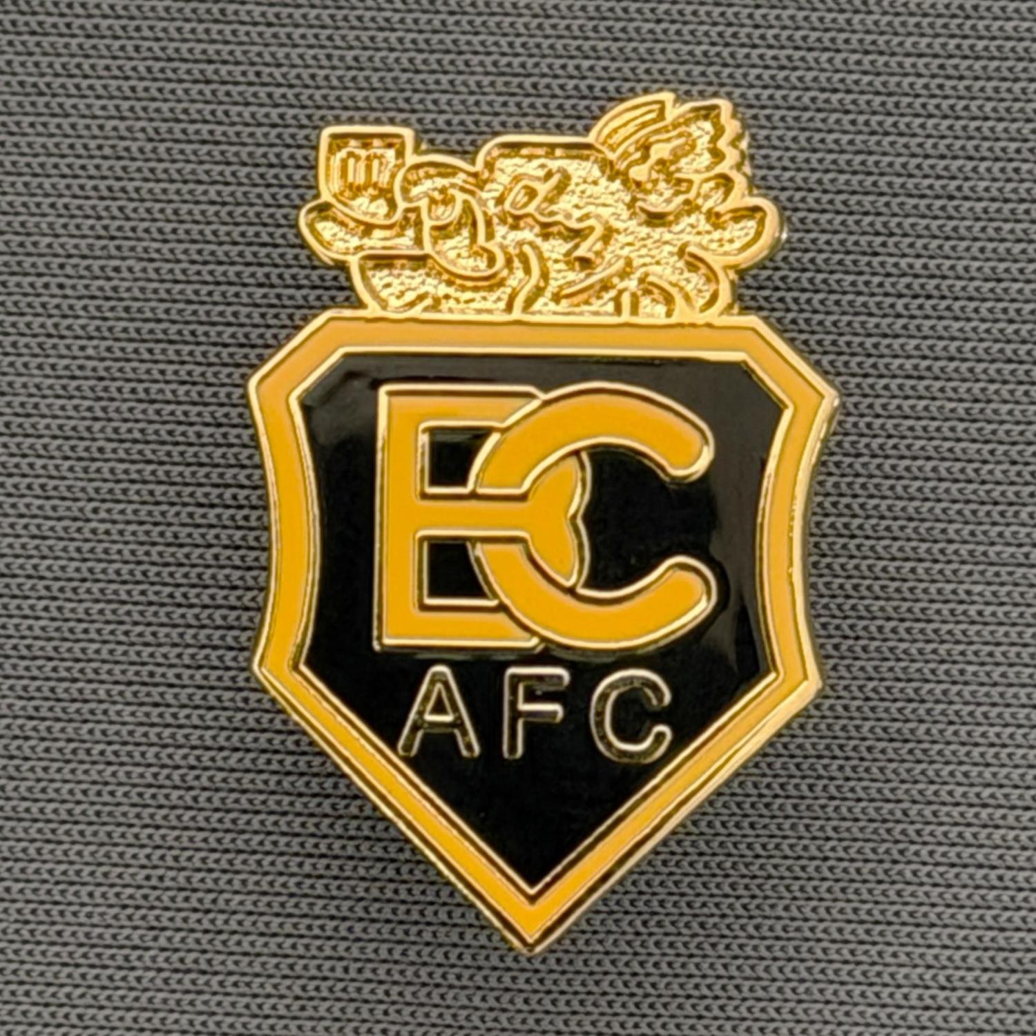 Reference Number: BCBOH047
Size: H 26 x W 17. mm
Pin Type: Brooch Pin
Plating: Gold
Value: £8
Manufacturer: Paraders
Comments: Squatter Boar's Head Shield Amber & Black