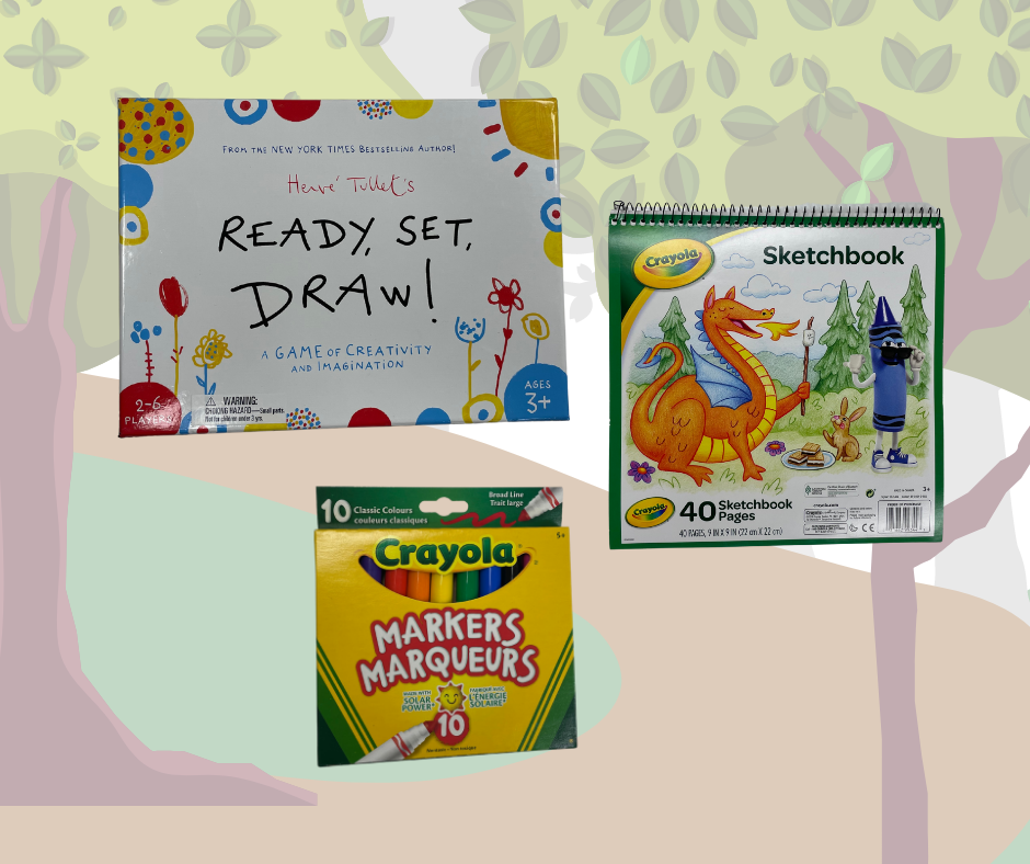 Ready Set Draw Prize Package (Ready Set Draw game, sketchbook, markers) | Quantity: 1 