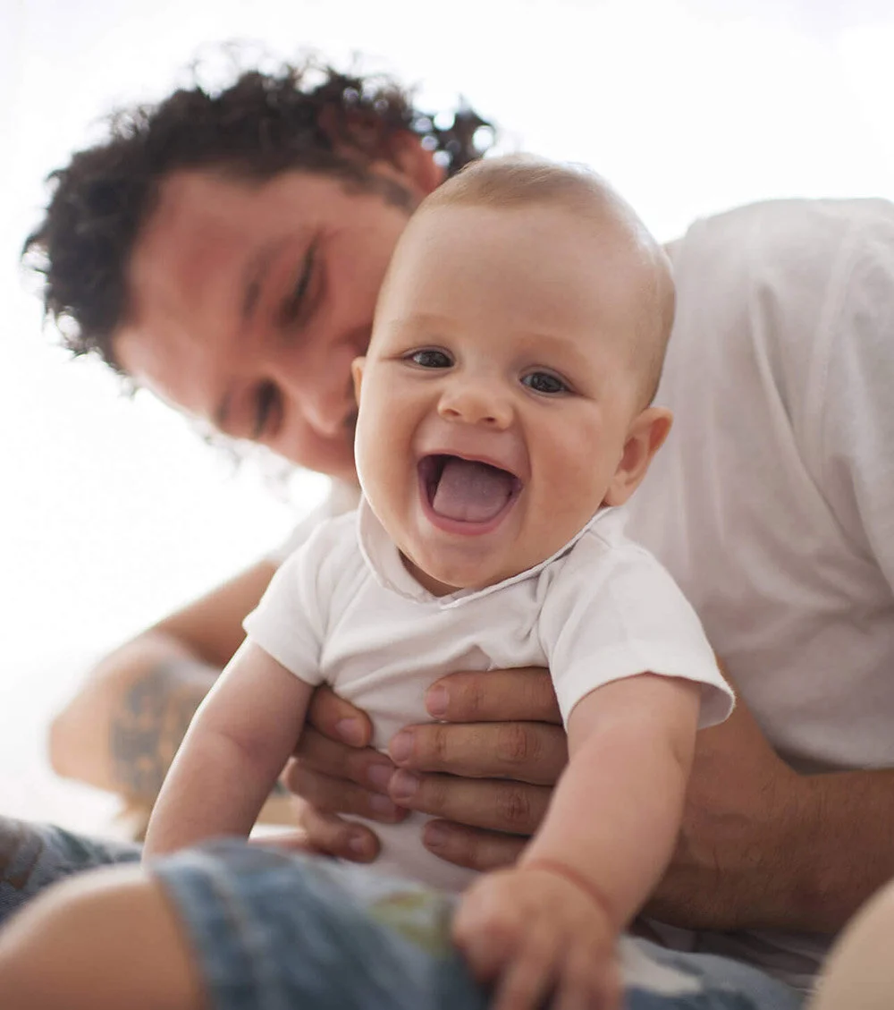 Father with baby