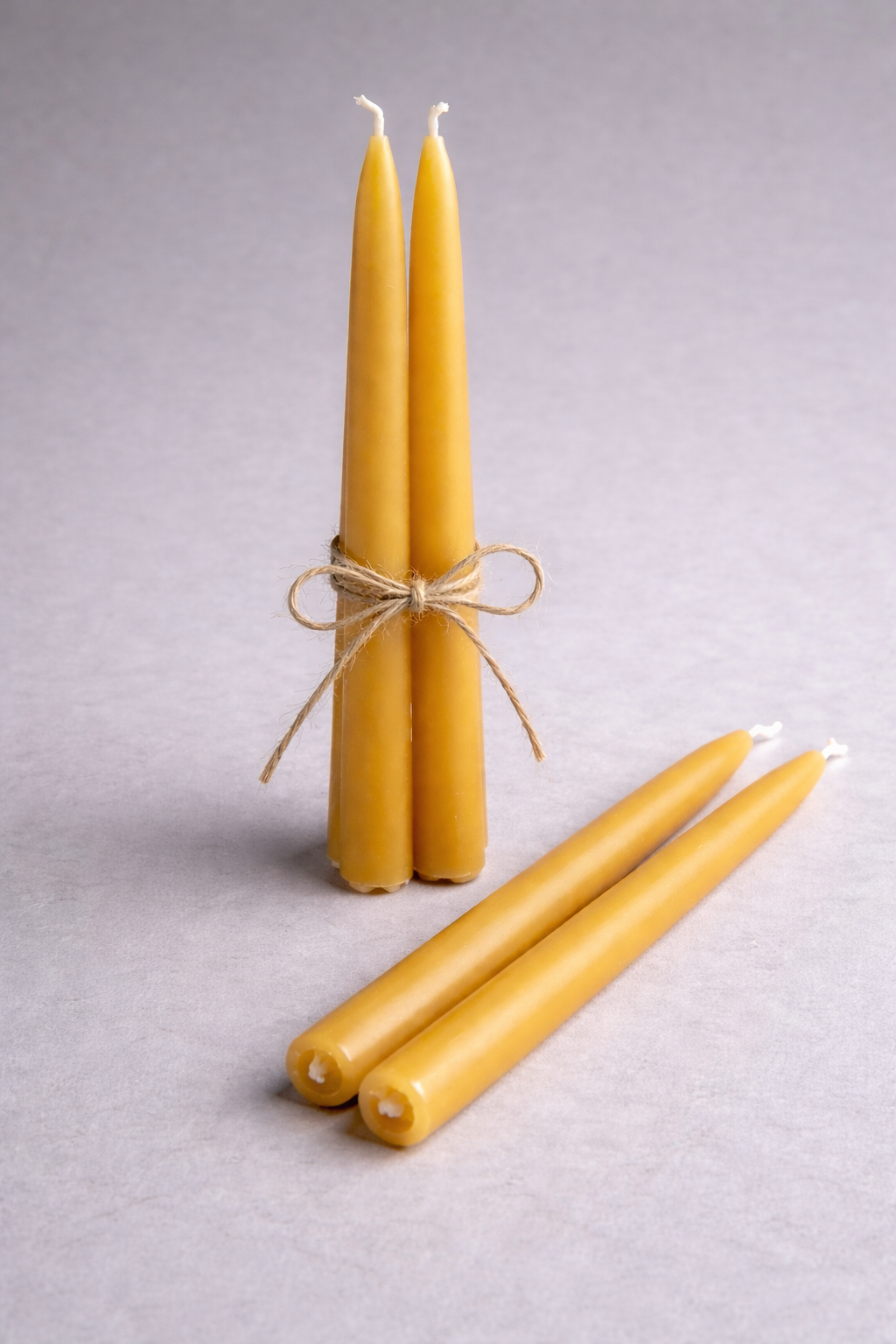 Pure Beeswax Candle - Tapered Table (Pair)