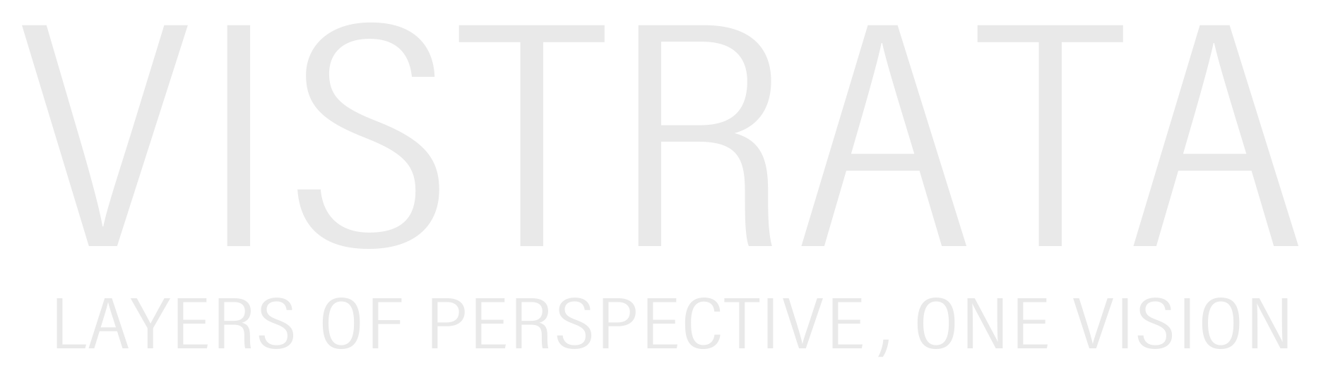 VISTRATA Logo. Layers of Perspective, One Vision.