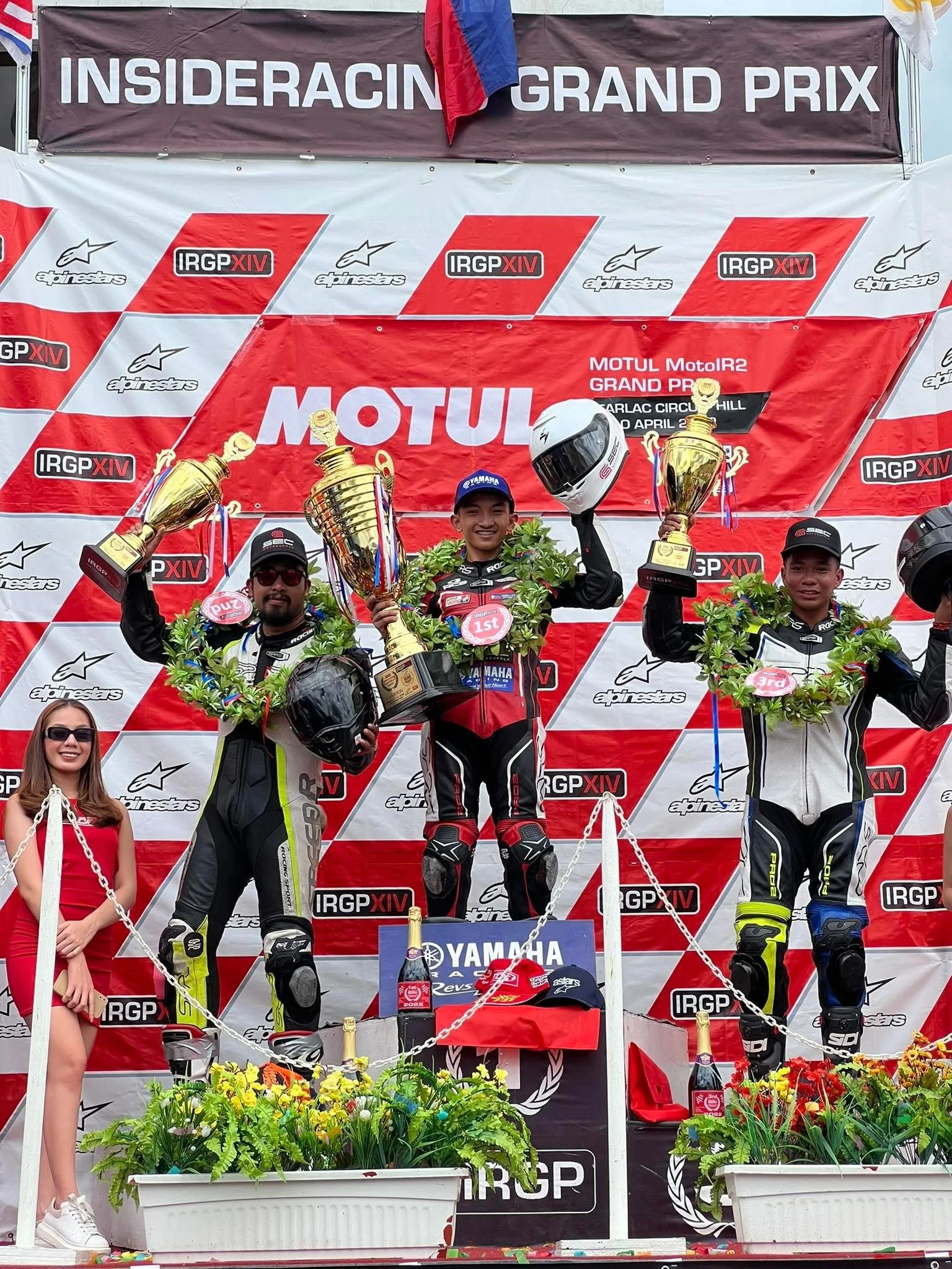 Lawrence Valencia on podium during IRGP XIIV. at Tarclac Circiut Hill