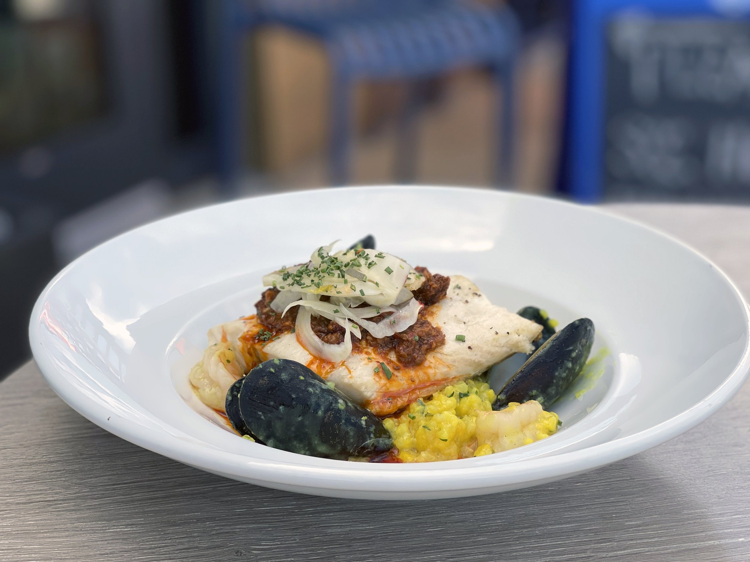 Recipe: Saffron Halibut ‘Paella’