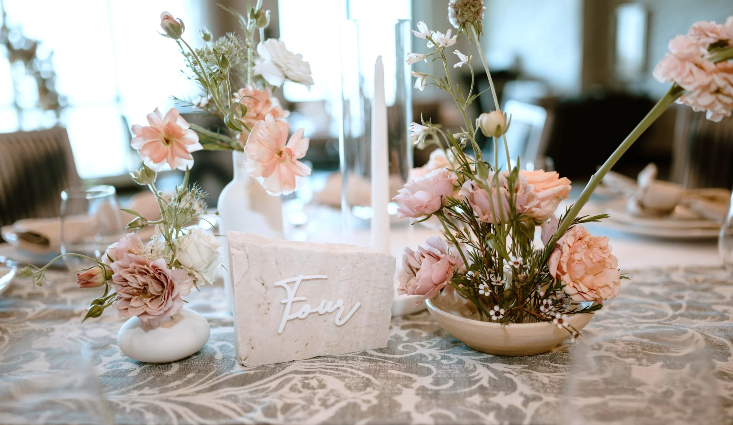 Blush and Peach Wedding Flowers