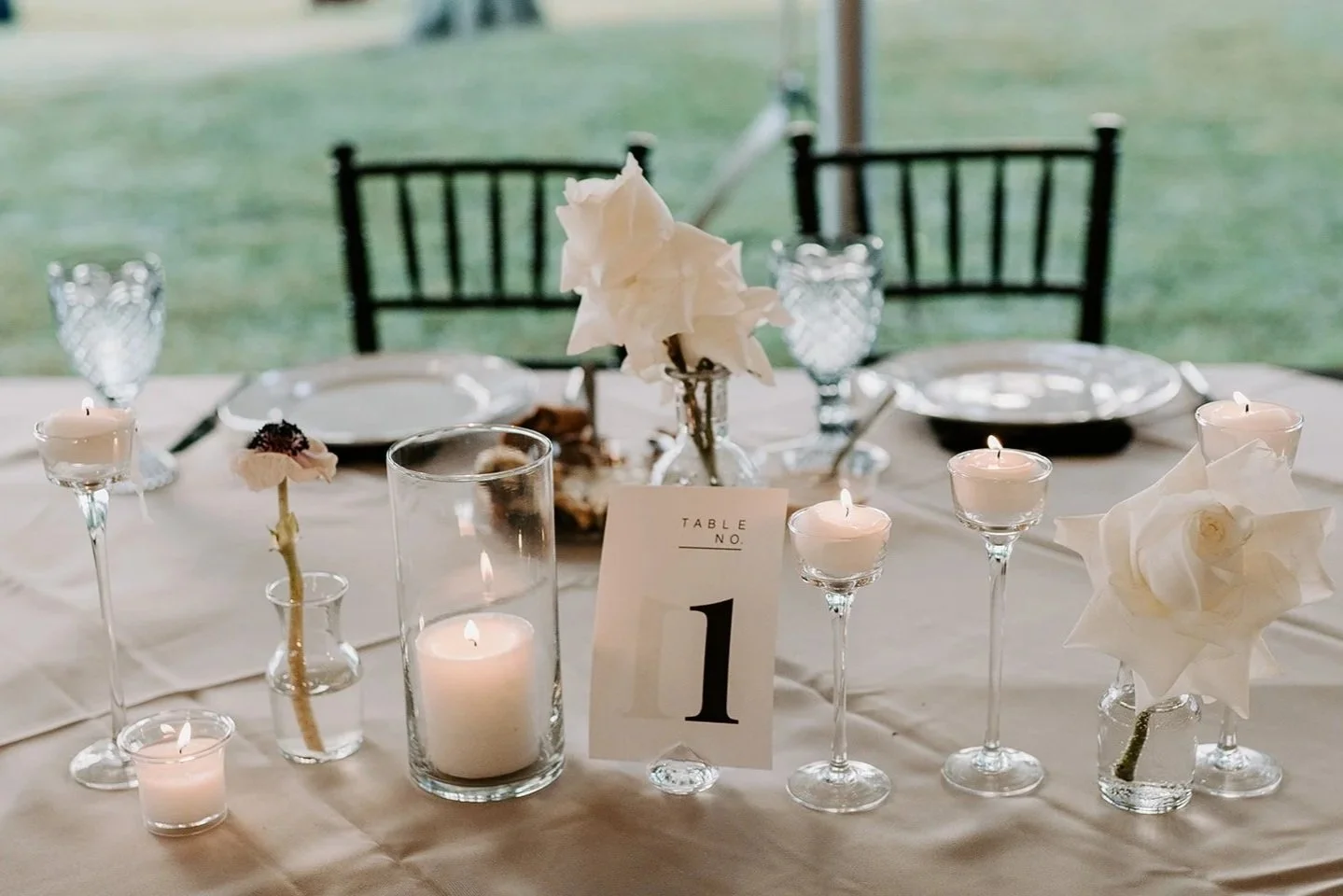 Wedding Bud Vases with White Flowers Barefoot-Floral-Maryland-Florist