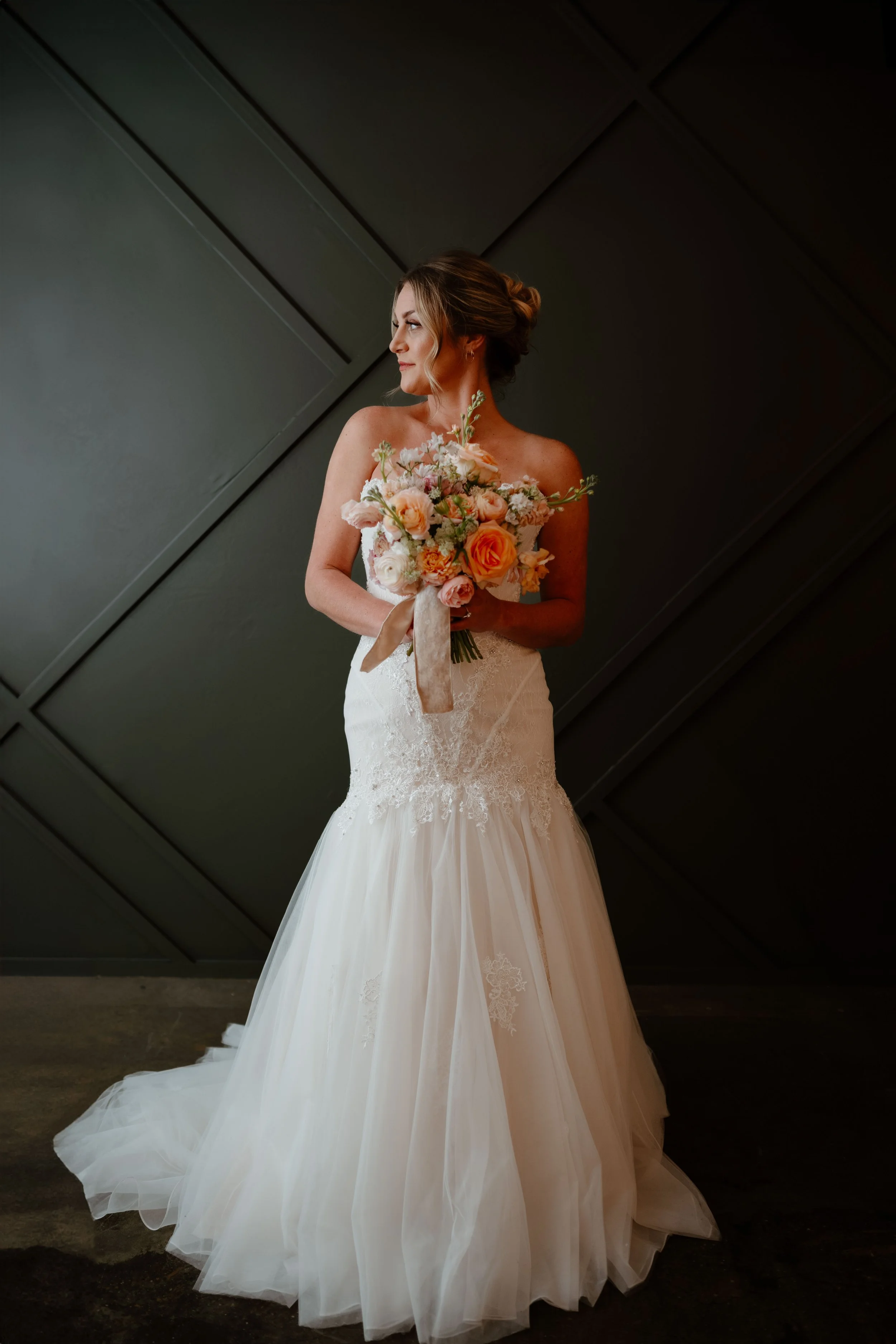 Blush and Peach Bridal Bouquet