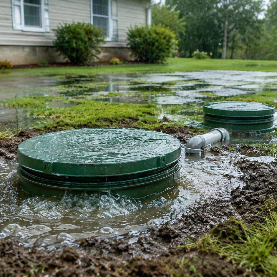 Septic Backing Up After Heavy Rain? What’s Happening