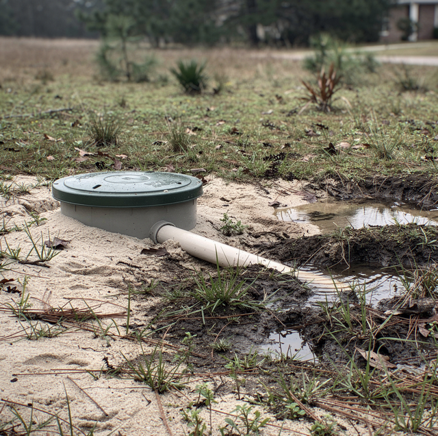 coastal home septic drain field near high water table