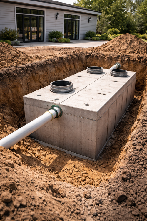 Large-Capacity Septic Installation