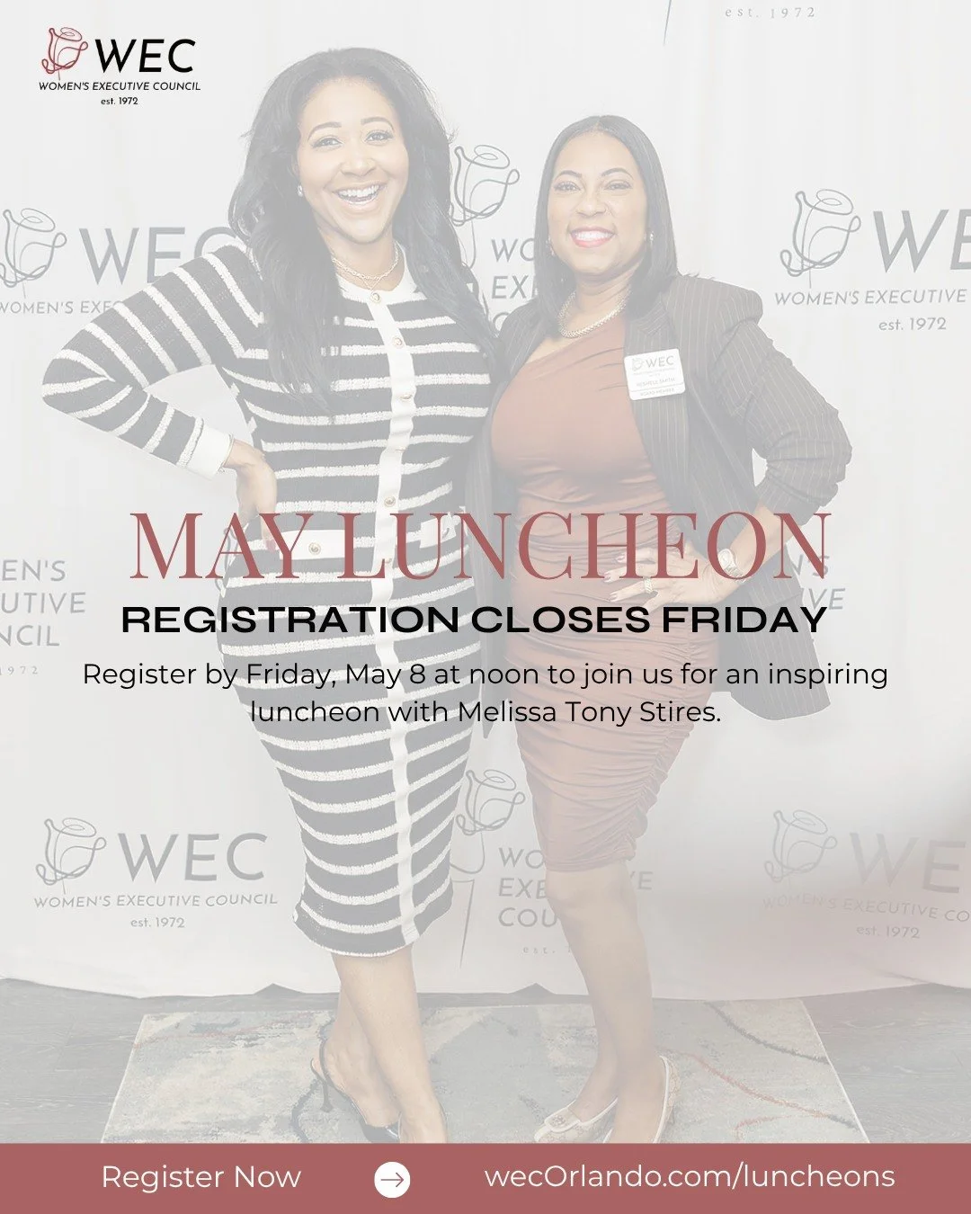 Registration for our May Luncheon closes this Friday.

Join us as @MelissaTonyStires leads Staying Human in the Age of AI: Leadership Strategies for Today and Tomorrow.

Don&rsquo;t miss this timely conversation.

Register now: https://f.mtr.cool/zby