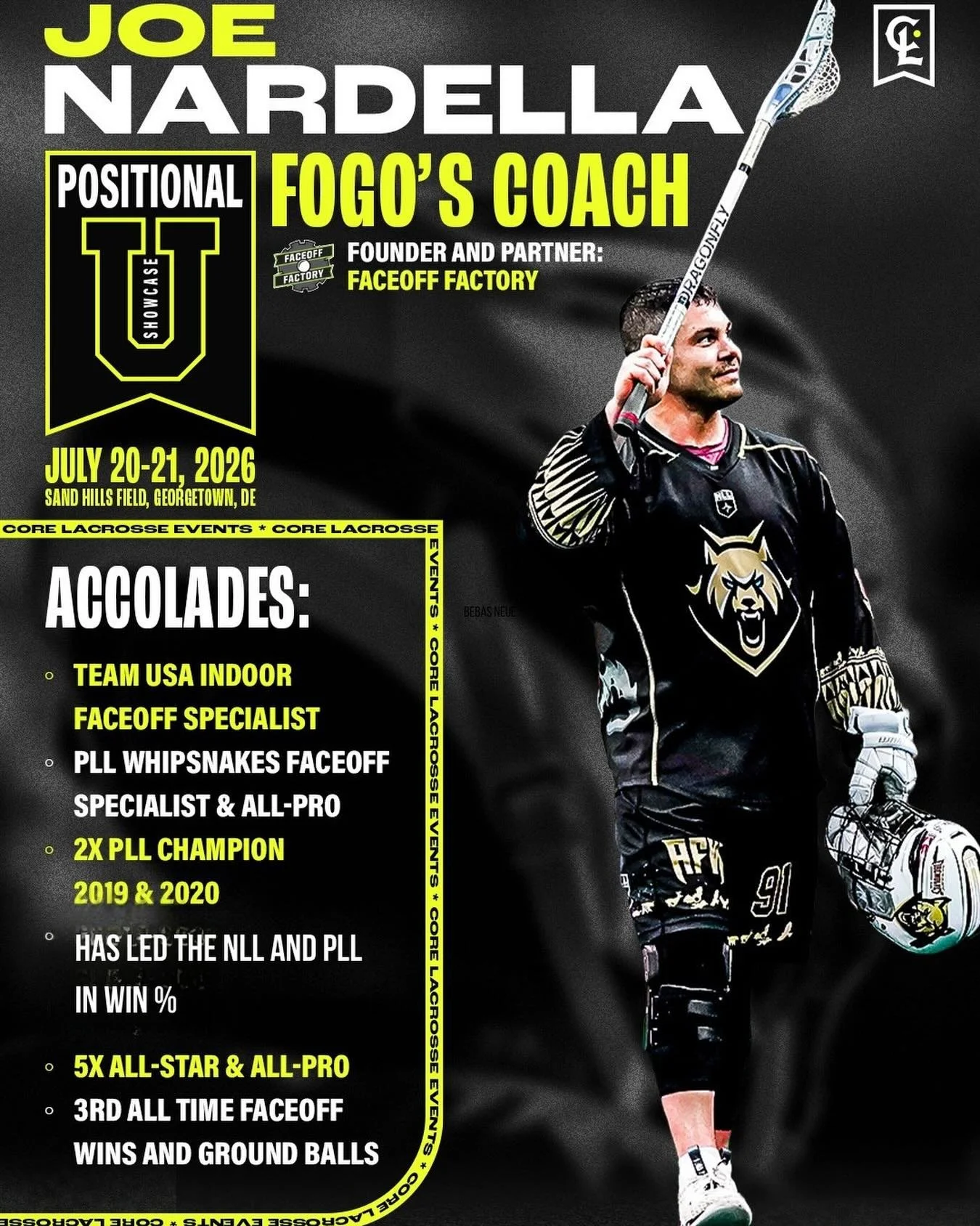 🚨CORE POSITIONAL U ANNOUNCEMENT🚨
Very special welcome for Joe Nardella to Core Positional U , as our Faceoff Positional Director. 

One of the most dominant faceoff specialists in the game, Joe has built his career on consistency, toughness, and te