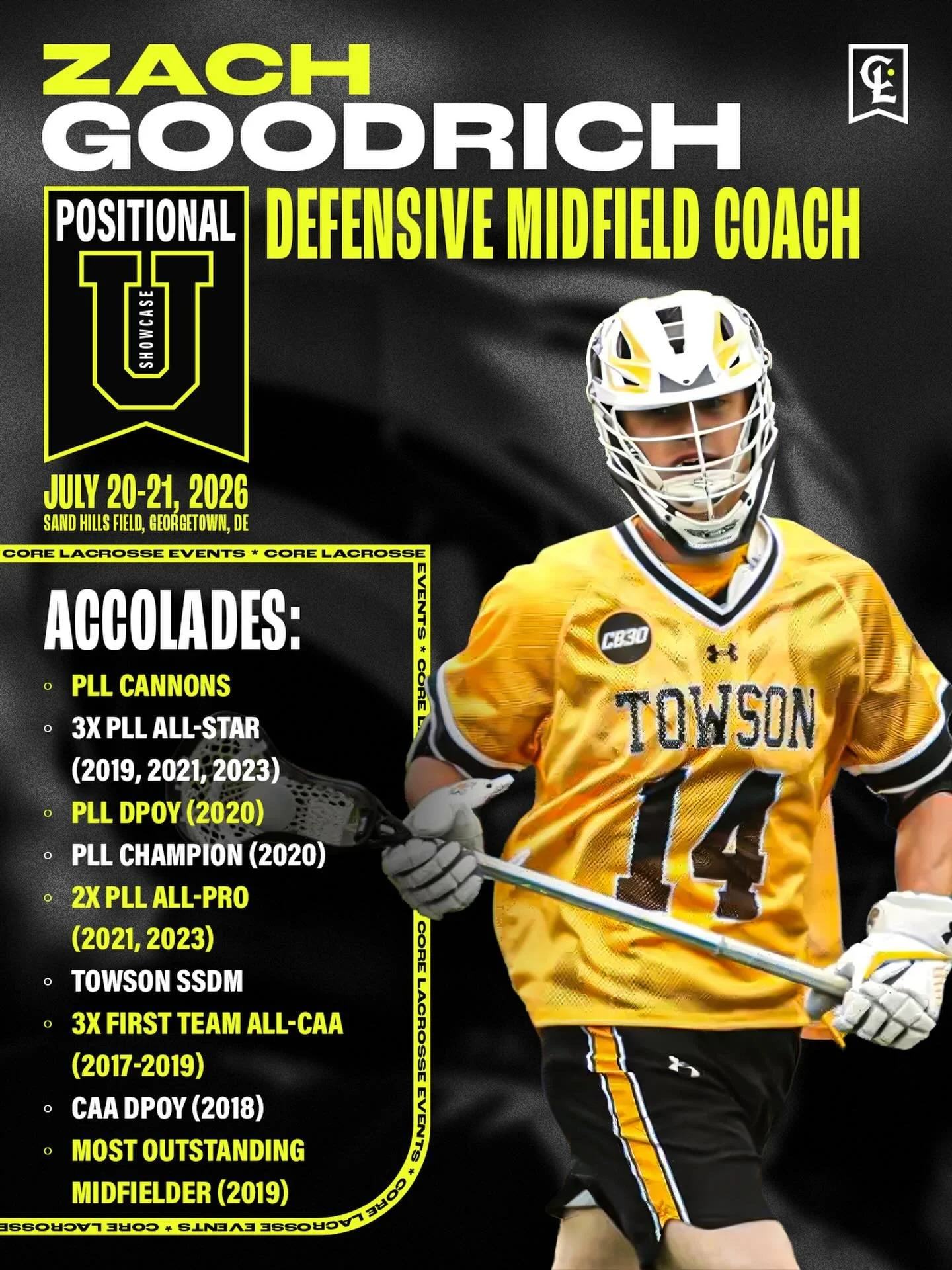 🚨POSITIONAL U ANNOUNCEMENT🚨

Leading up the SSDM group this summer will be Zach Goodrich @zachgoodrich14 

Regarded as one of the most dominant short stick defensive midfielders in the game, known for his toughness, athleticism, and ability to eras