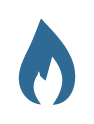 A blue flame icon representing fire or energy.