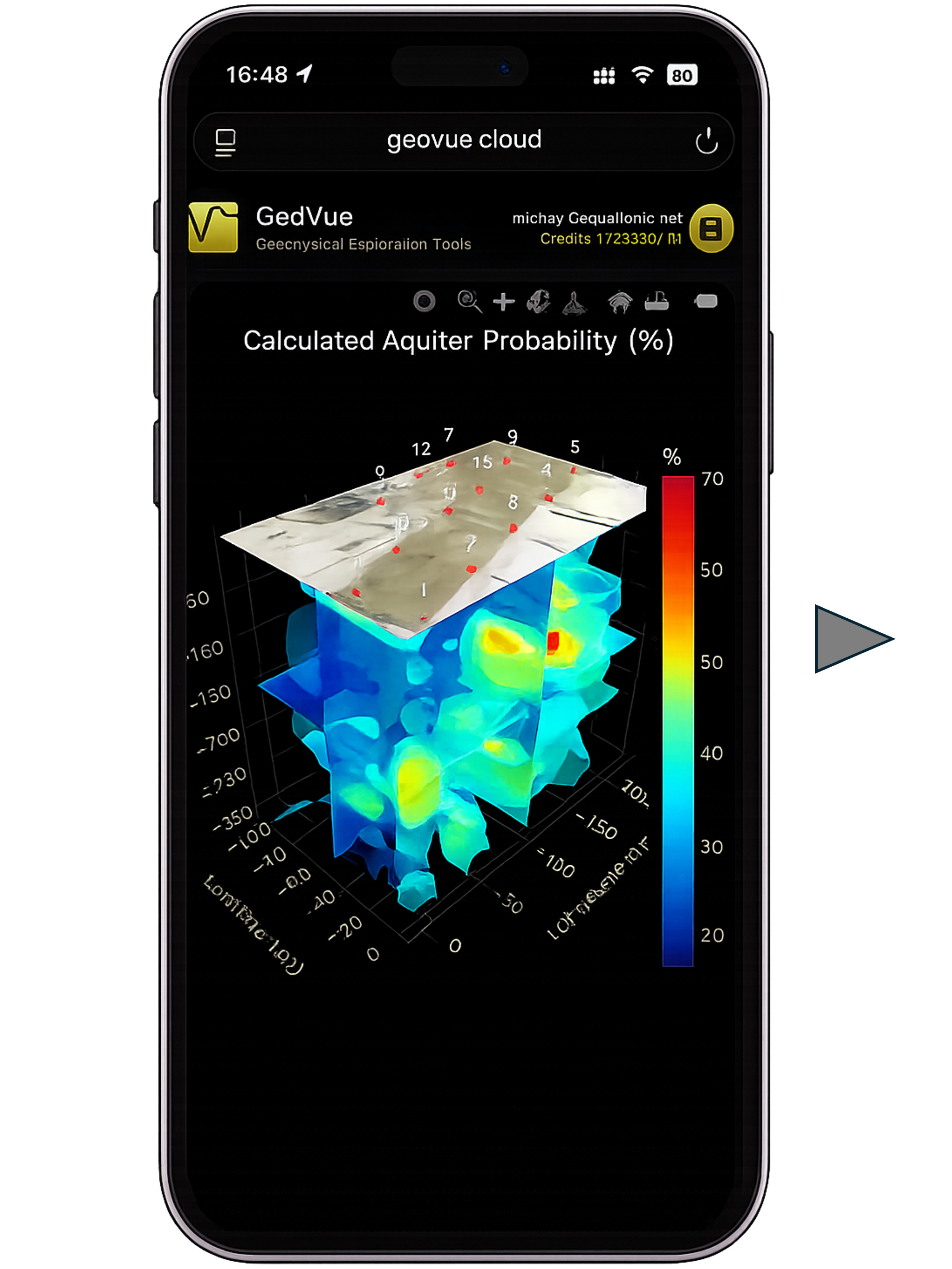 STEP 3 - Open the "Results" tab in the app or open the report downloaded to your device on any internet browser. Both the app and report use fully interactive 1D, 2D, 3D models to show your data including recommendations and virtual well logs.