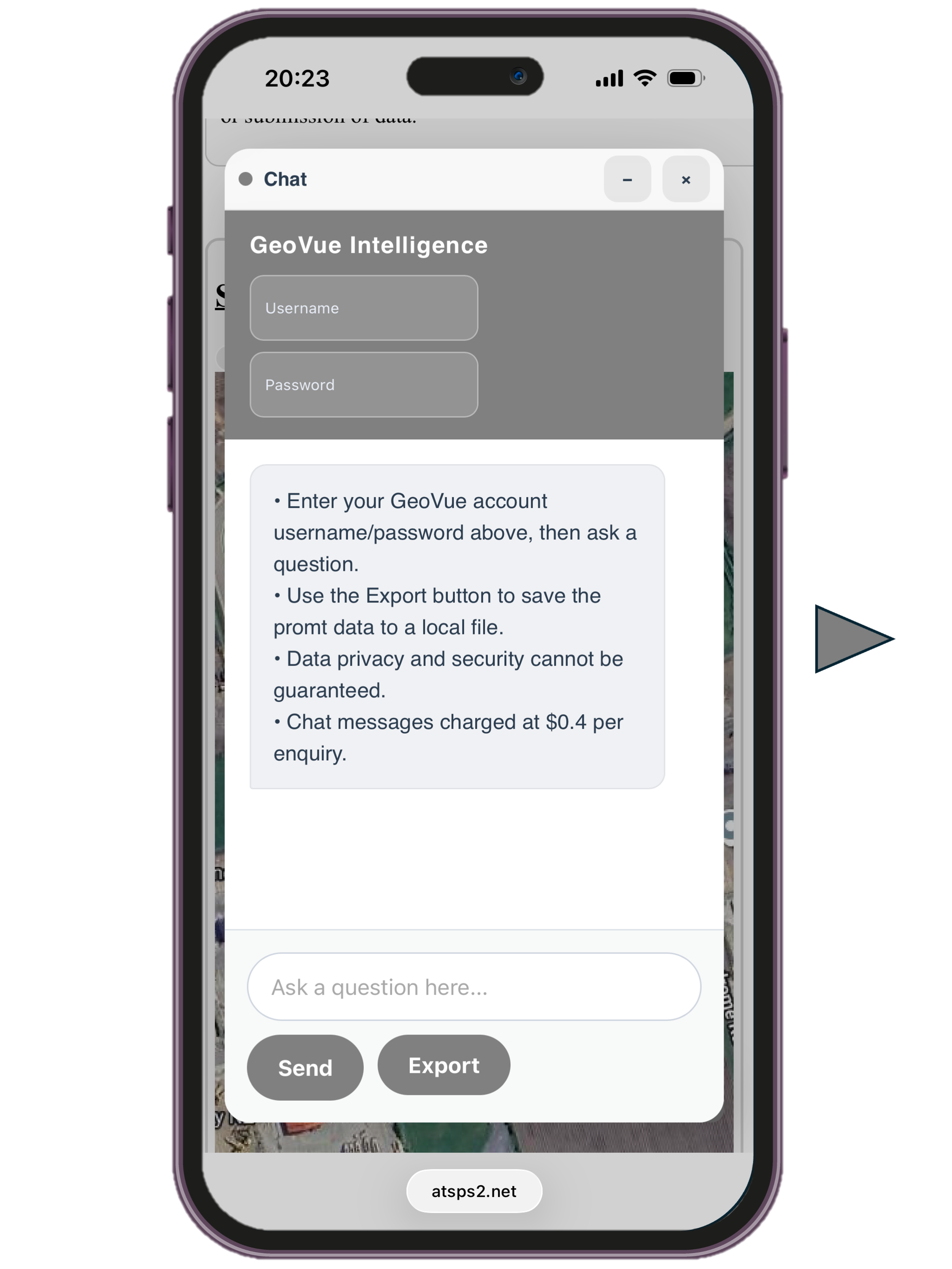 STEP 4 - The report has A.I. Built straight into it. You can ask it anything about the data in the report and it will provide answers like a professional geophysicist would. You will need some purchased credits to use this feature though. A.I. Infere