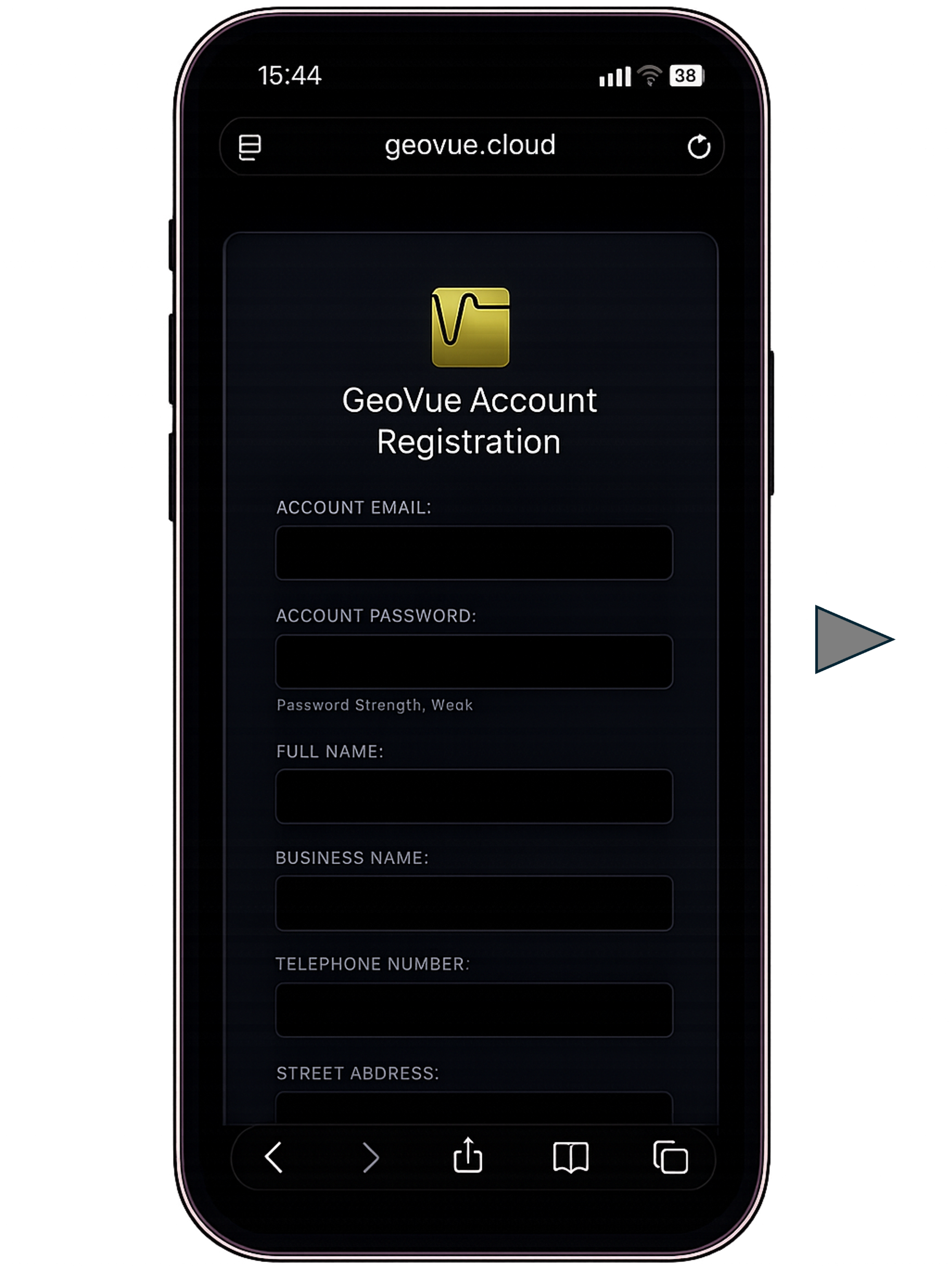 STEP 1 - If you do not already have a GeoVue Account, Create one using our account registration page. Click the image to load the page.