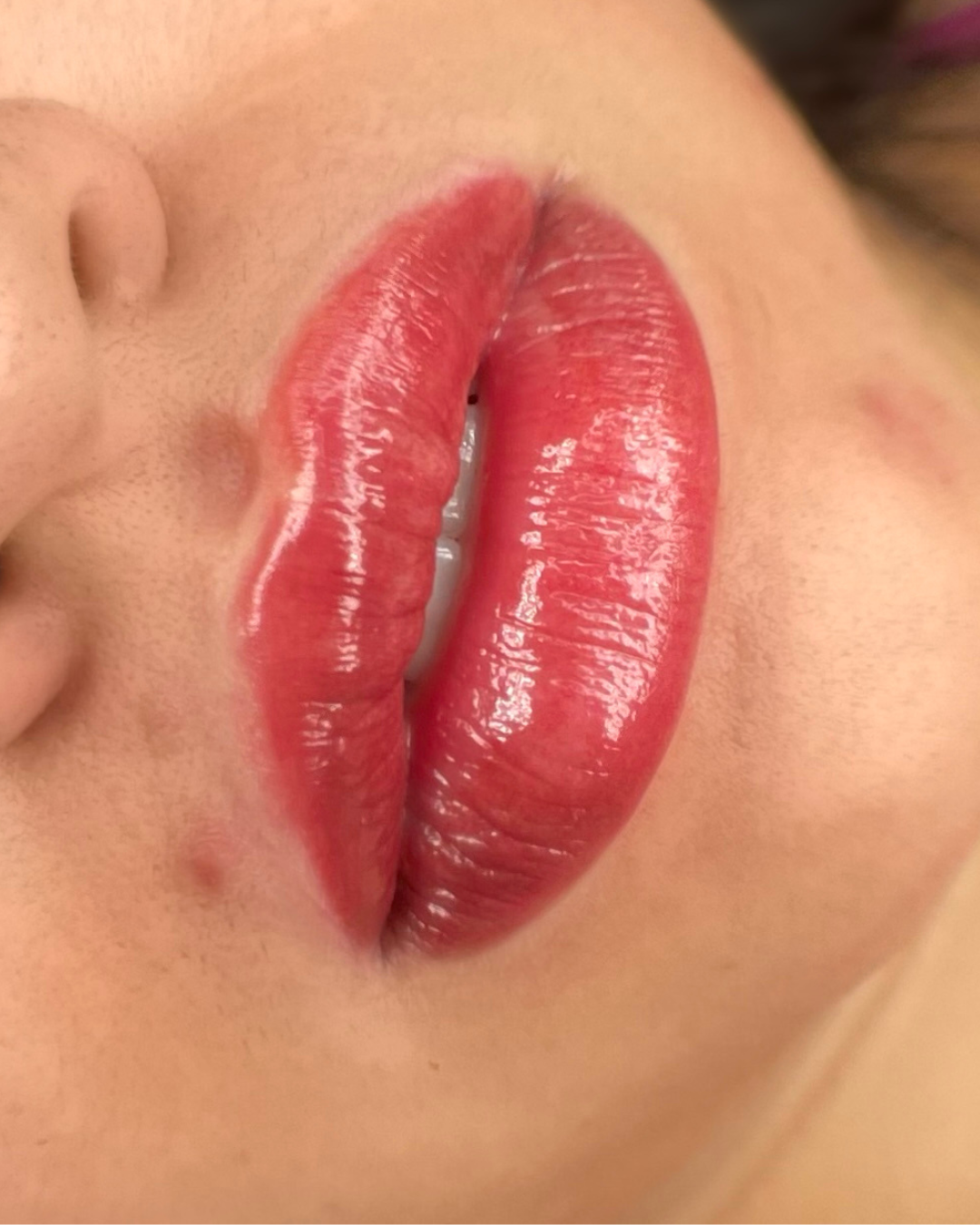 Lip Blush semi permanent make up procedure done in Land O Lakes, Fl