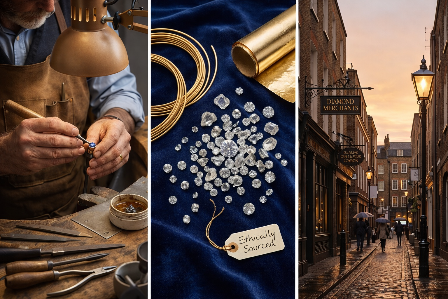 Expert artisan crafting bespoke jewellery in our uk workshops.