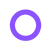 A purple circle on a white background.