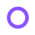 A purple circular target or ring on a white background.