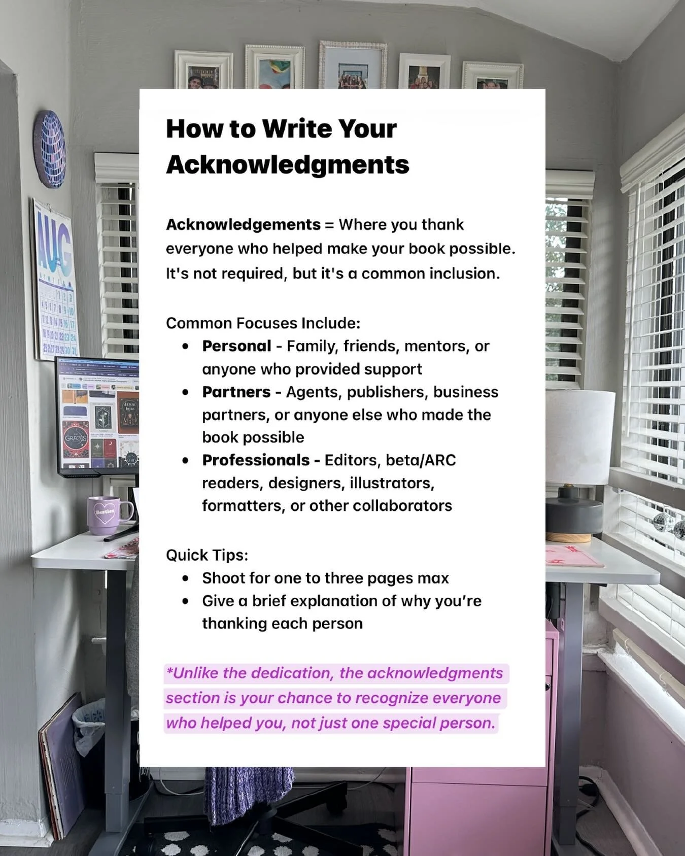 You&rsquo;ve poured your heart and soul into your manuscript, but have you thought about what comes before and after it in your book?

If you still haven&rsquo;t written the acknowledgements for your book, this is your sign! There&rsquo;s truly nothi