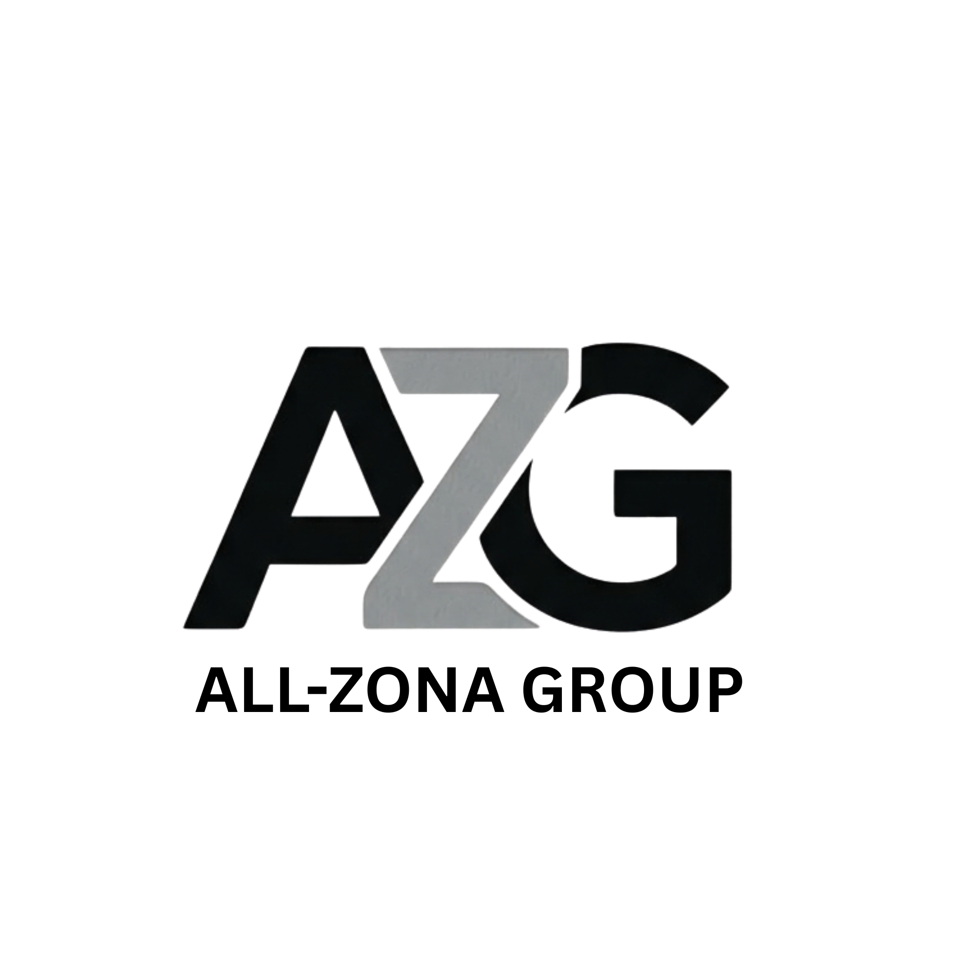 All-Zona Group logo with stylized letters AZG in black, gray, and black, and the text 'ALL-ZONA GROUP' below.