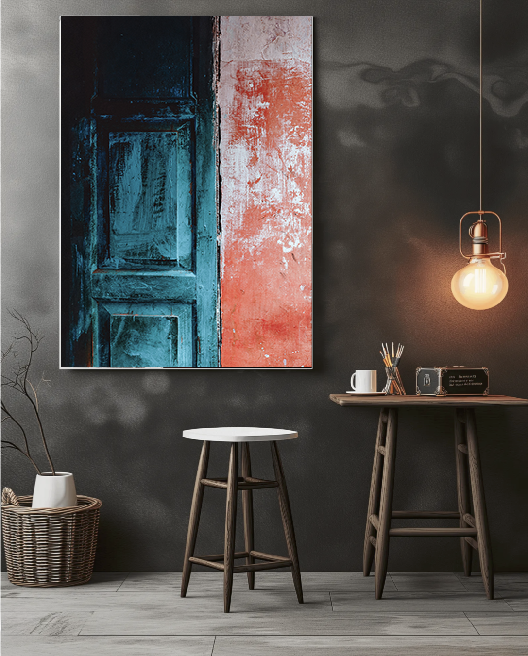 Vintage blue door