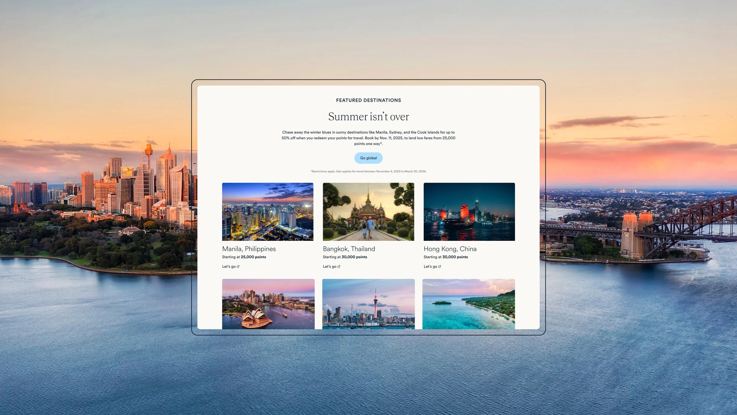 Atmos Rewards Global Getaways