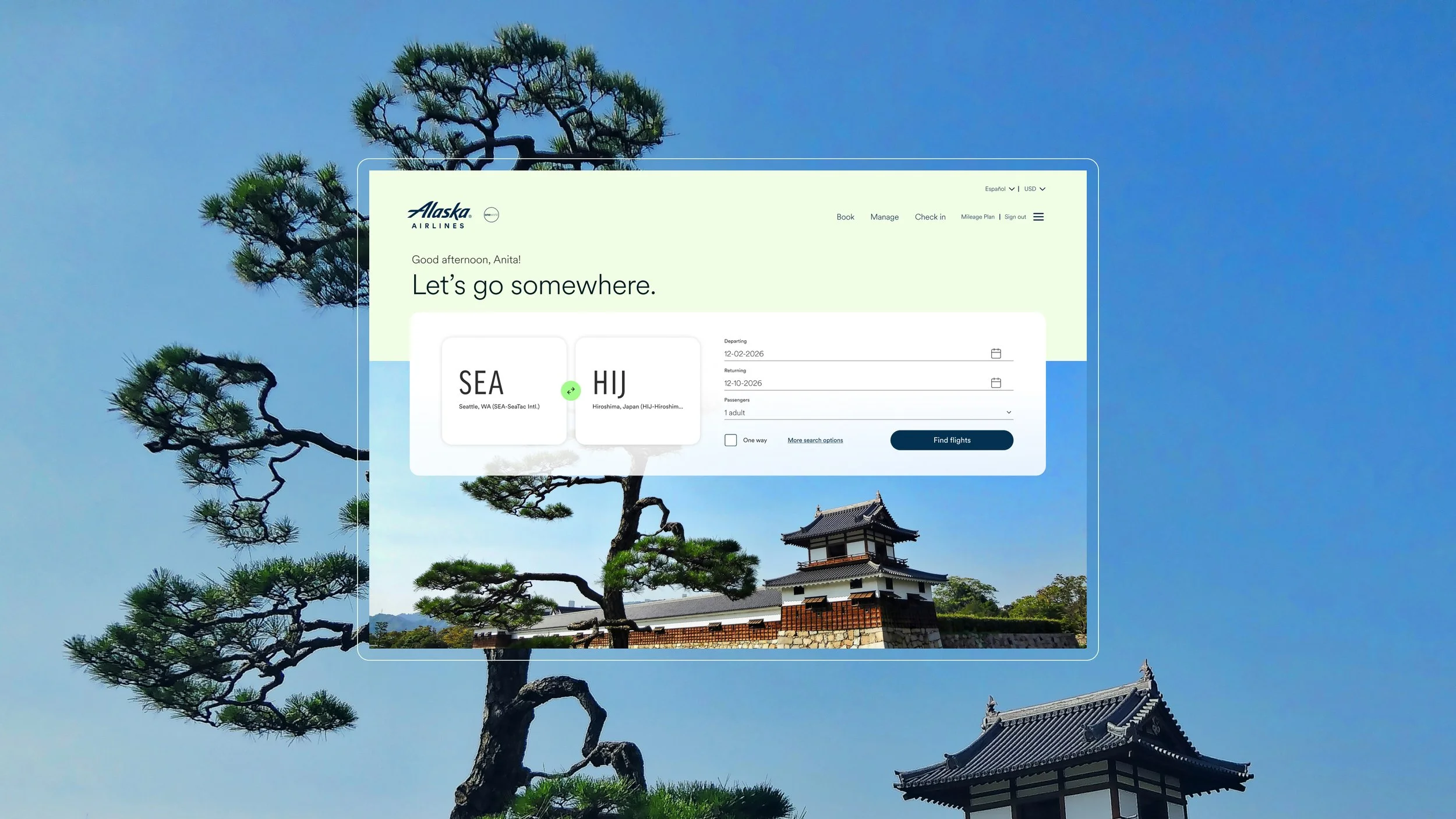 Alaska Airlines Homepage Redesign