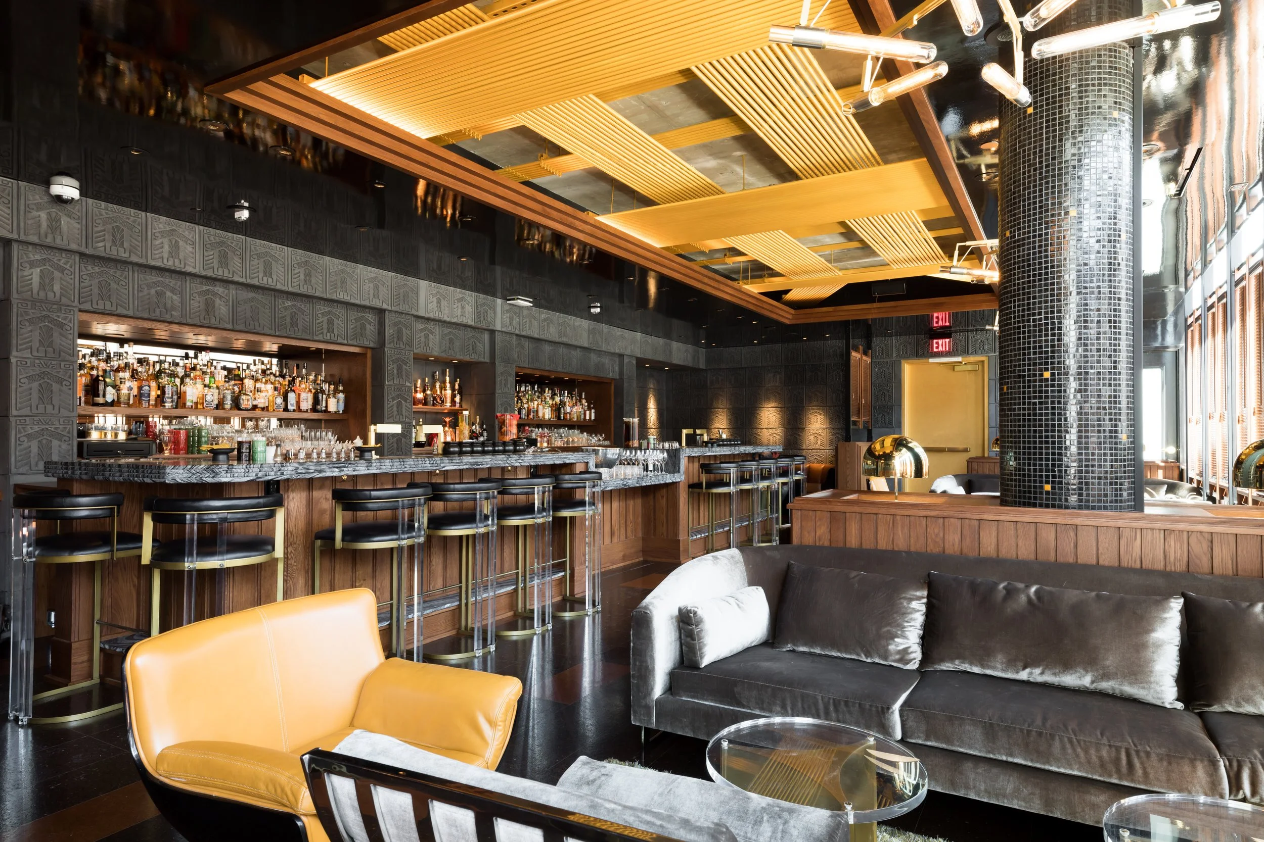 Cold Drinks bar above China Live Market in San Francisco, California.