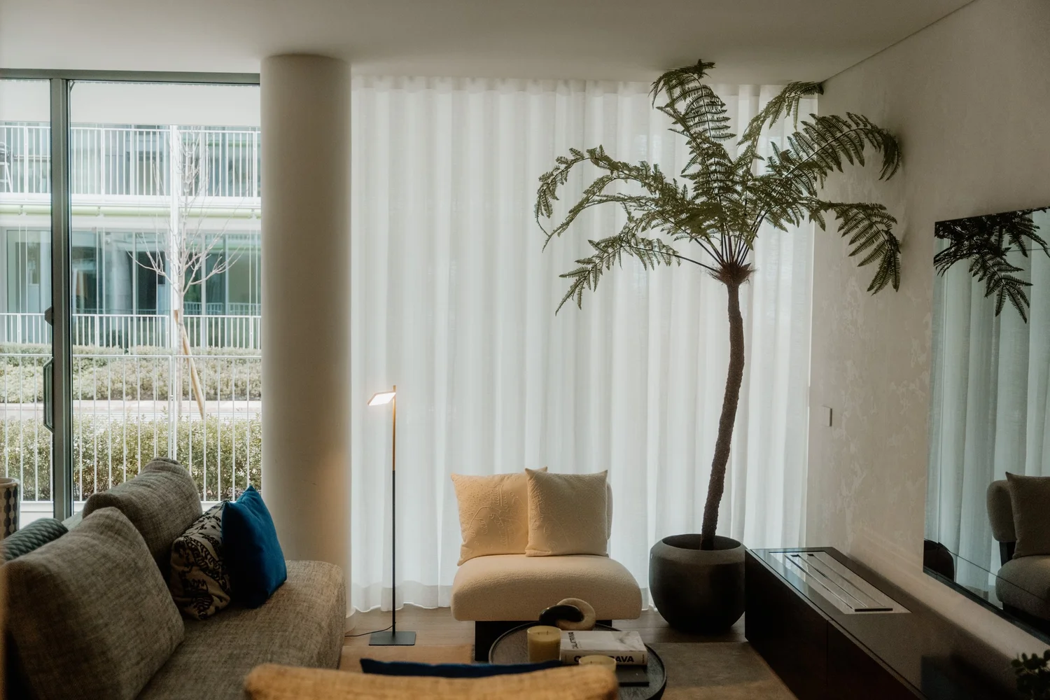 A calm, light-filled Lisbon living room