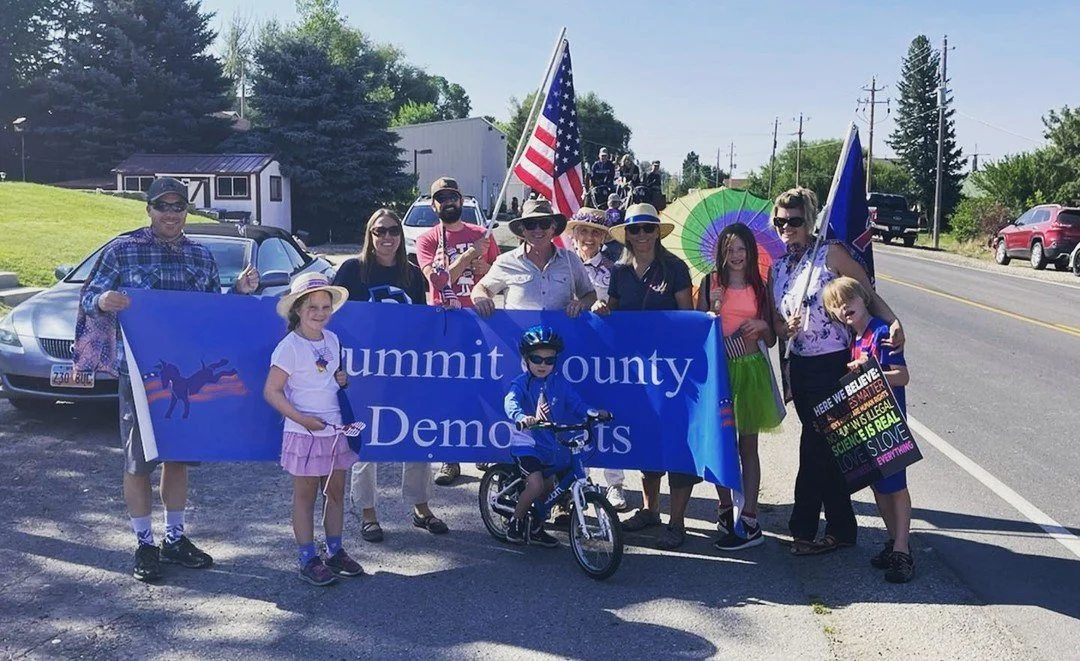 Come march with us in Park City's hometown parade! The Summit County Democrats are marching in the Miner's Day Parade tomorrow. Line up in Swede Alley between 9:30 and 10am; parade starts at 11. We have a vehicle if you'd rather ride than walk, and w