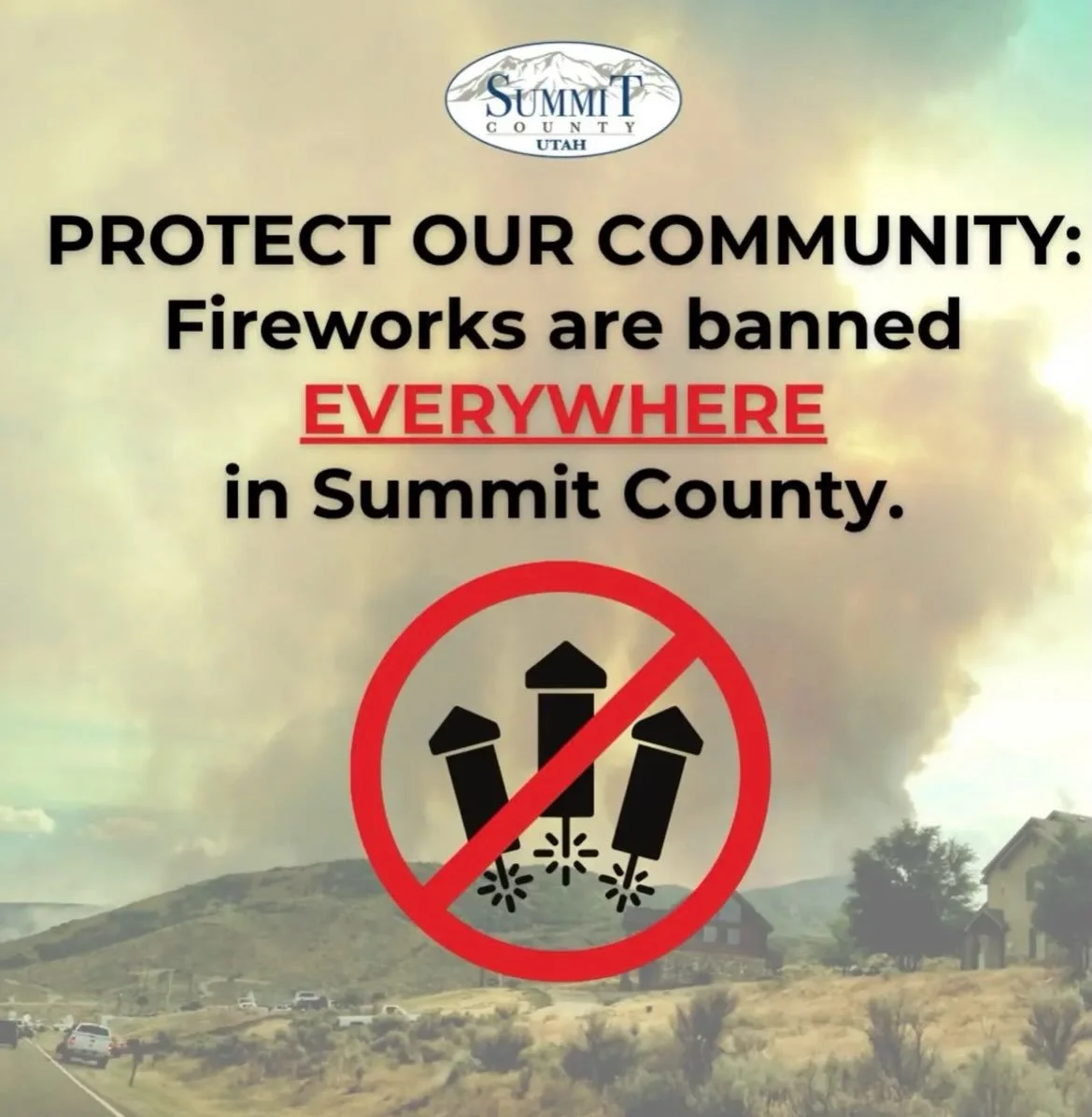 Reminder that launching fireworks is a misdemeanor during this ban and  will be enforced by law enforcement.