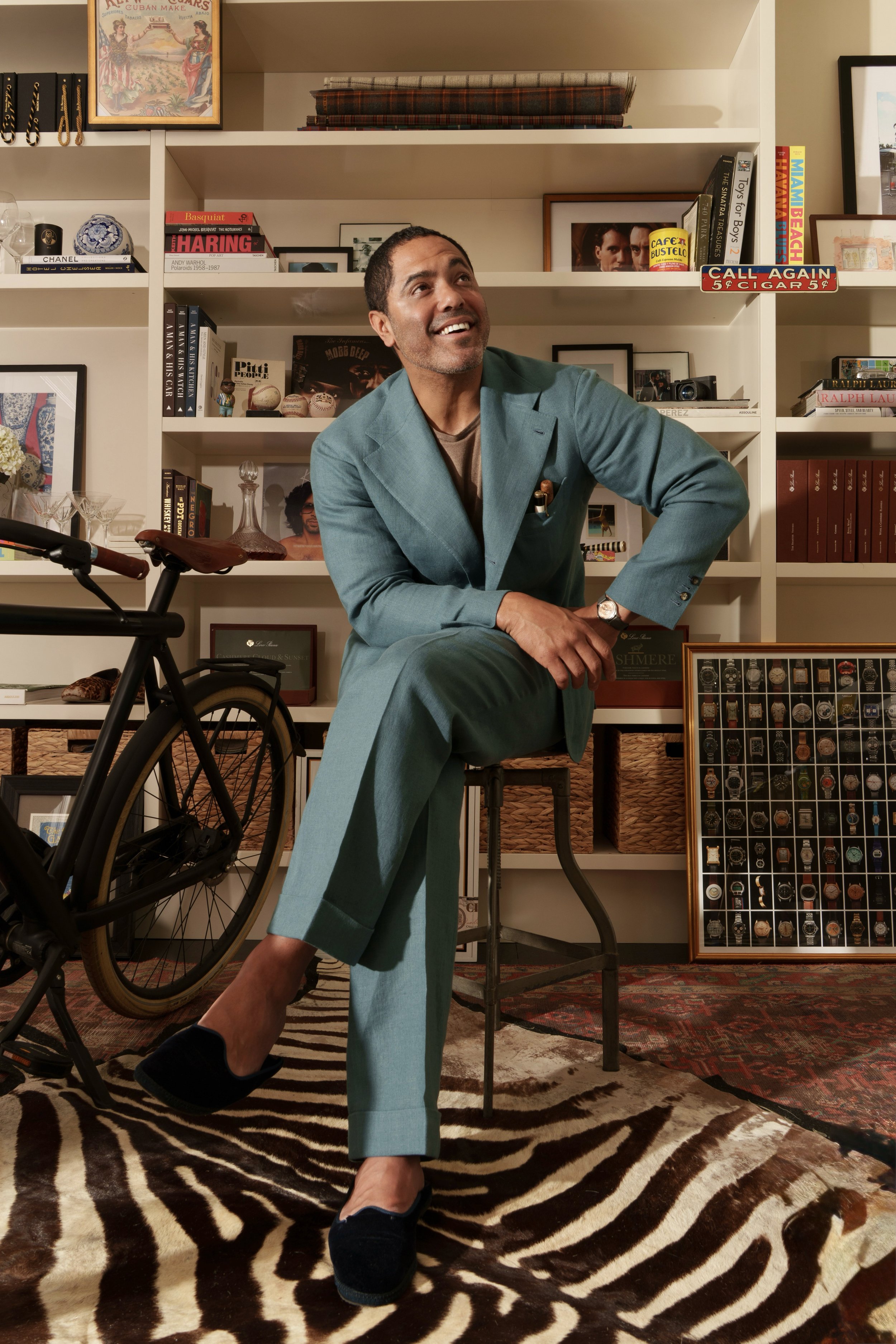 Southwestern Blue Linen Suit