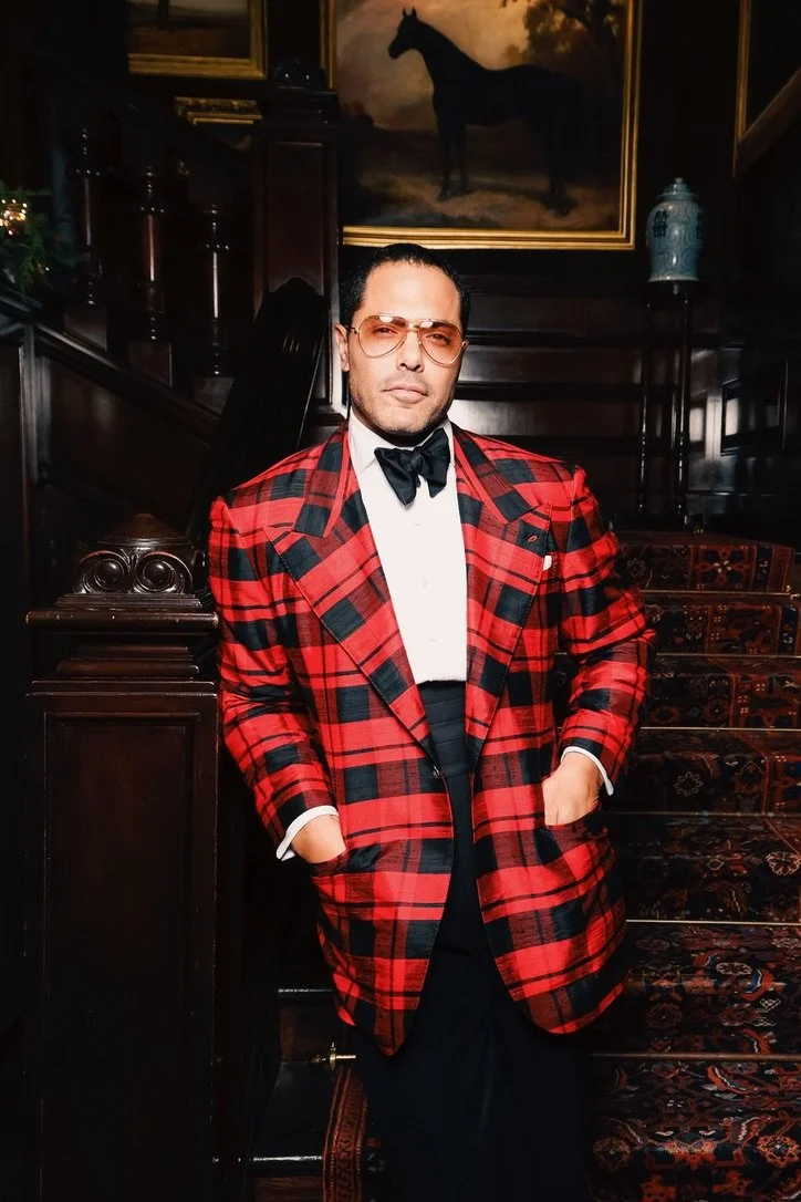 Raw Silk Tartan Dinner Jacket