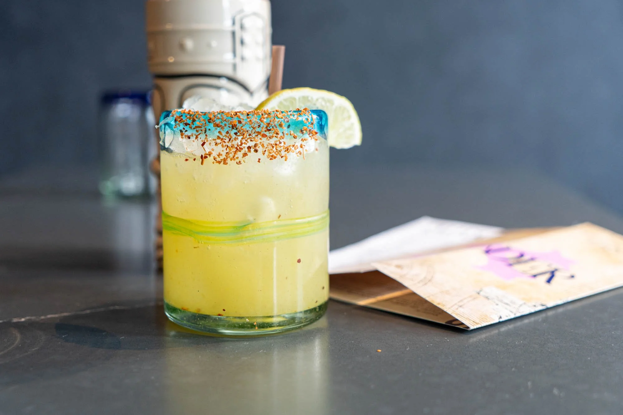 A glass of a scotch on the rocks