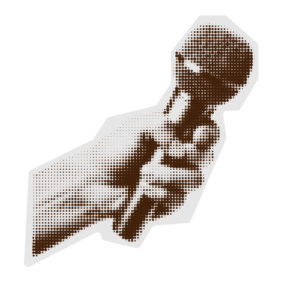 Pixelated image of a hand holding a microphone.