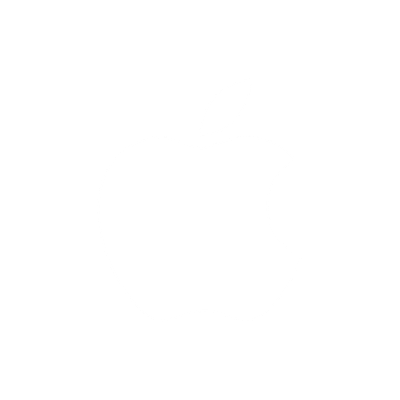 White Apple logo on a black background.