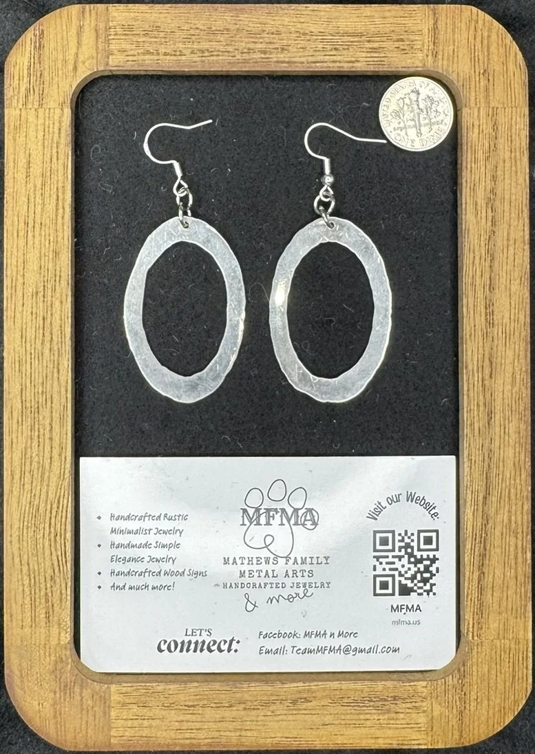 Silver Loop Earrings - Handcrafted