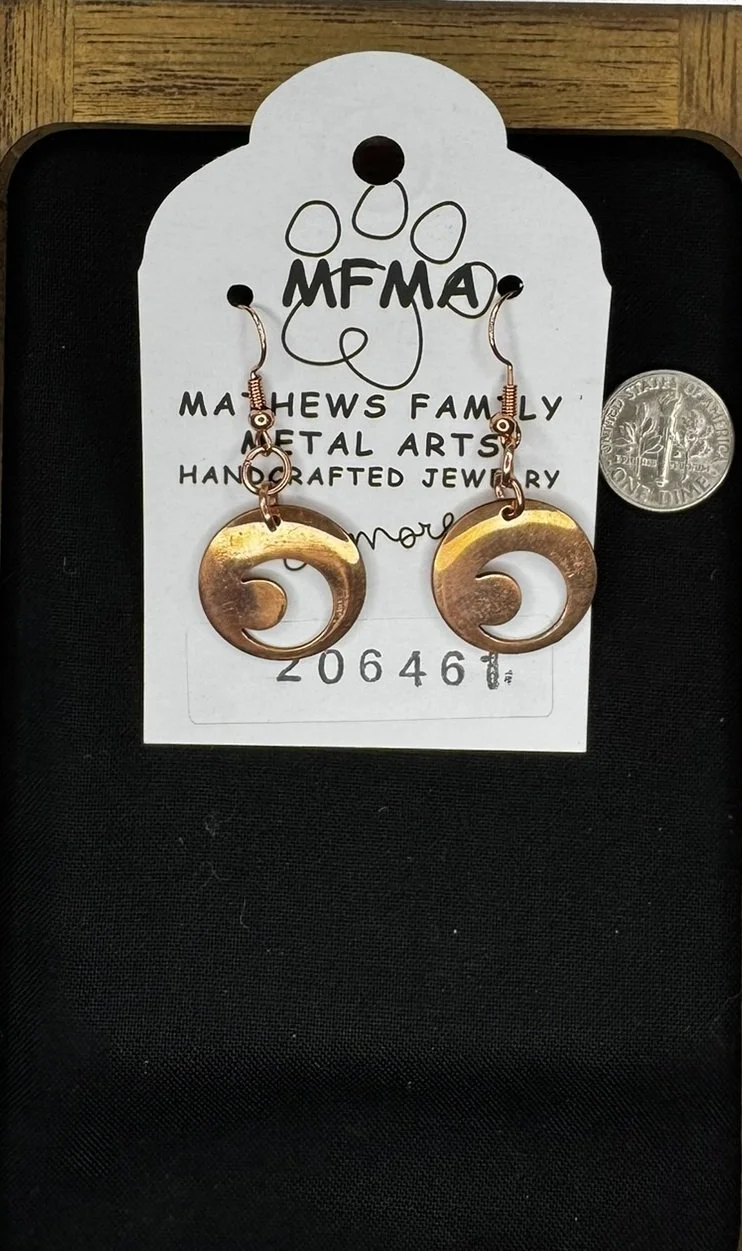 Copper Moon Small Earrings  - Handcrafted