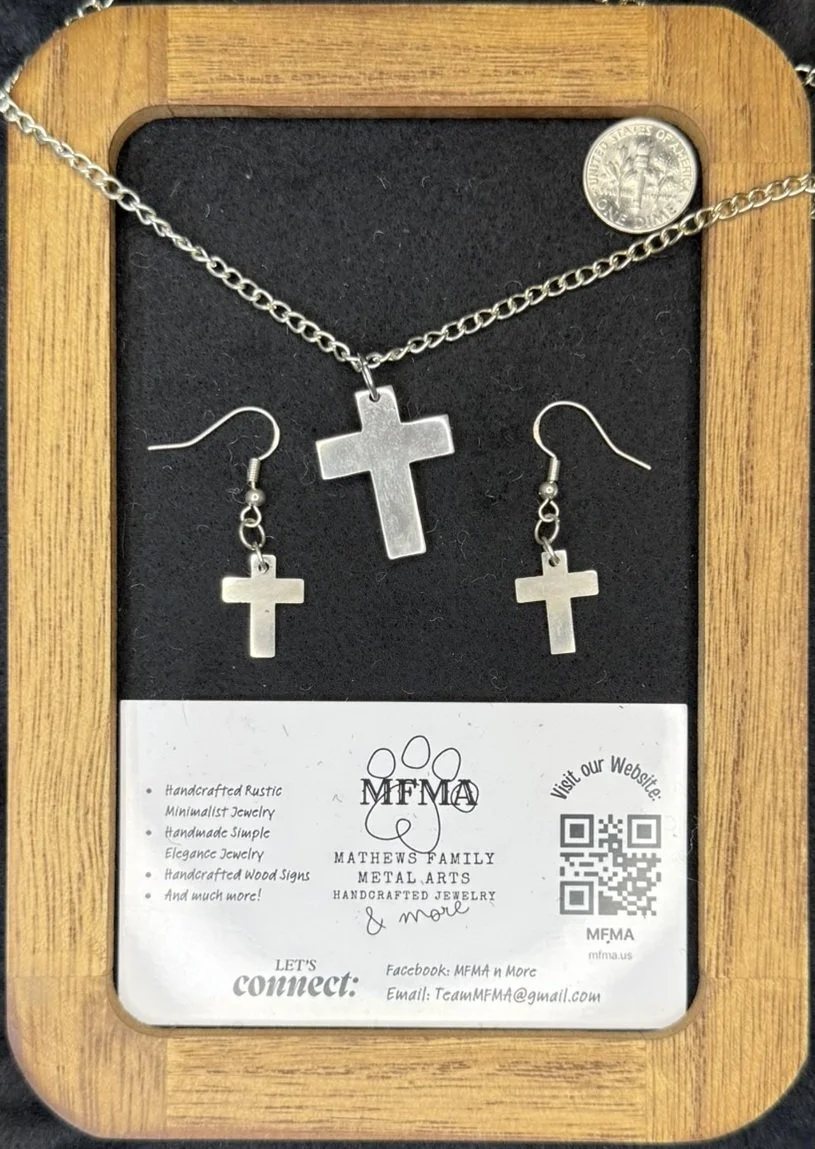 Silver Cross Set - Handcrafted