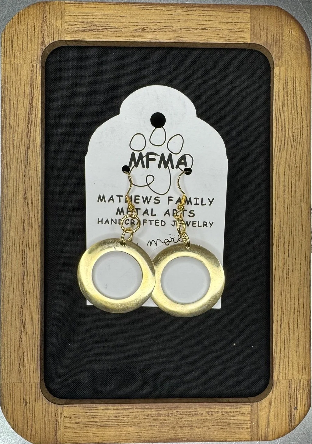 Brass Loop Earrings Large Handcrafted