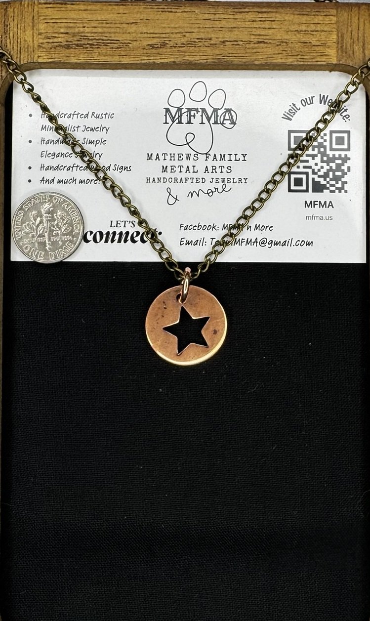 Copper Star Coin Sm Necklace - Hancrafted