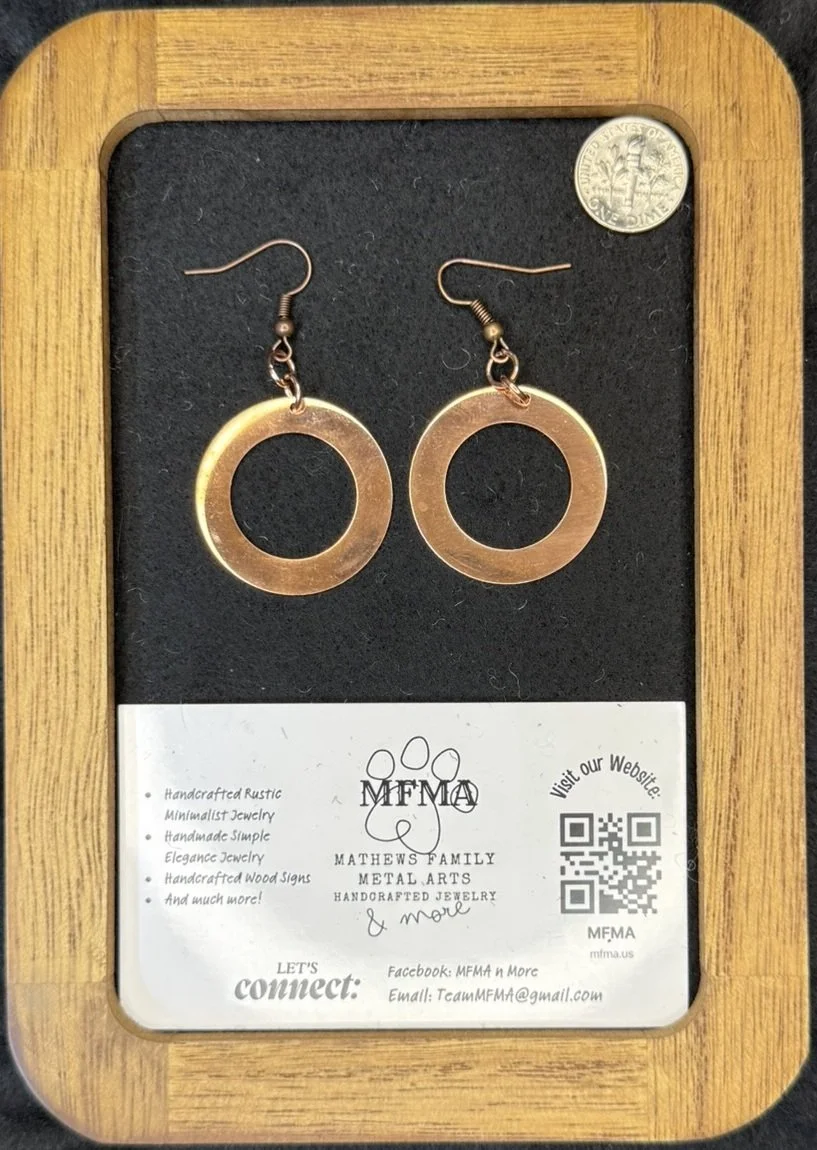 Copper Loop Earrings - Handcrafted