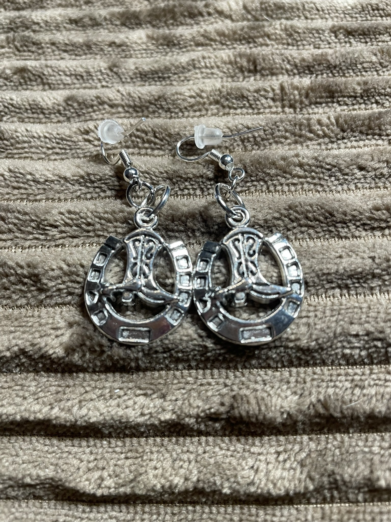 Earrings, Western Horseshoe/Cowboy Boots