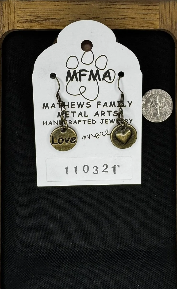 Copper Love Heart Earrings