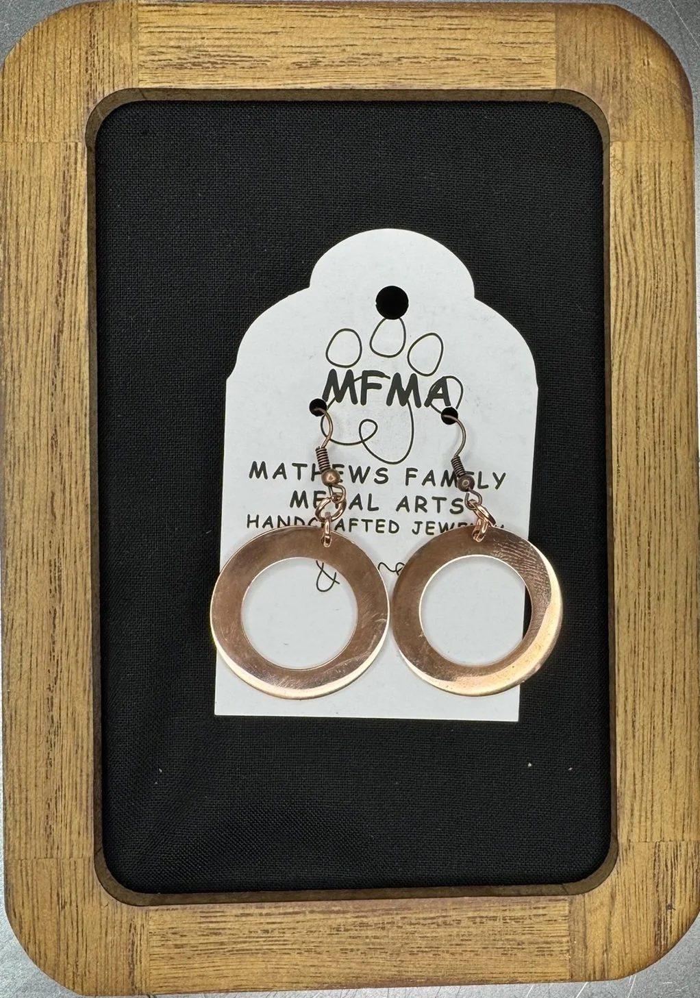 Copper Loop Earrings Large Handcrafted