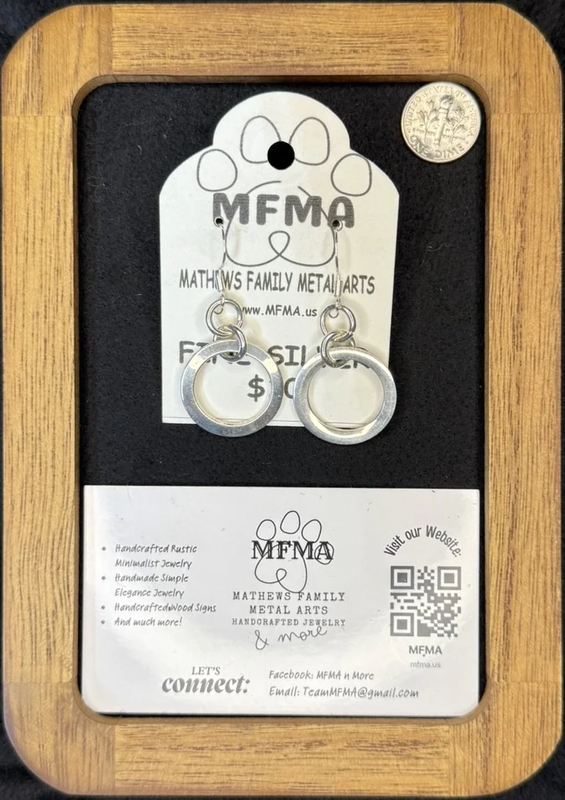 Silver Loop Earrings - Handcrafted